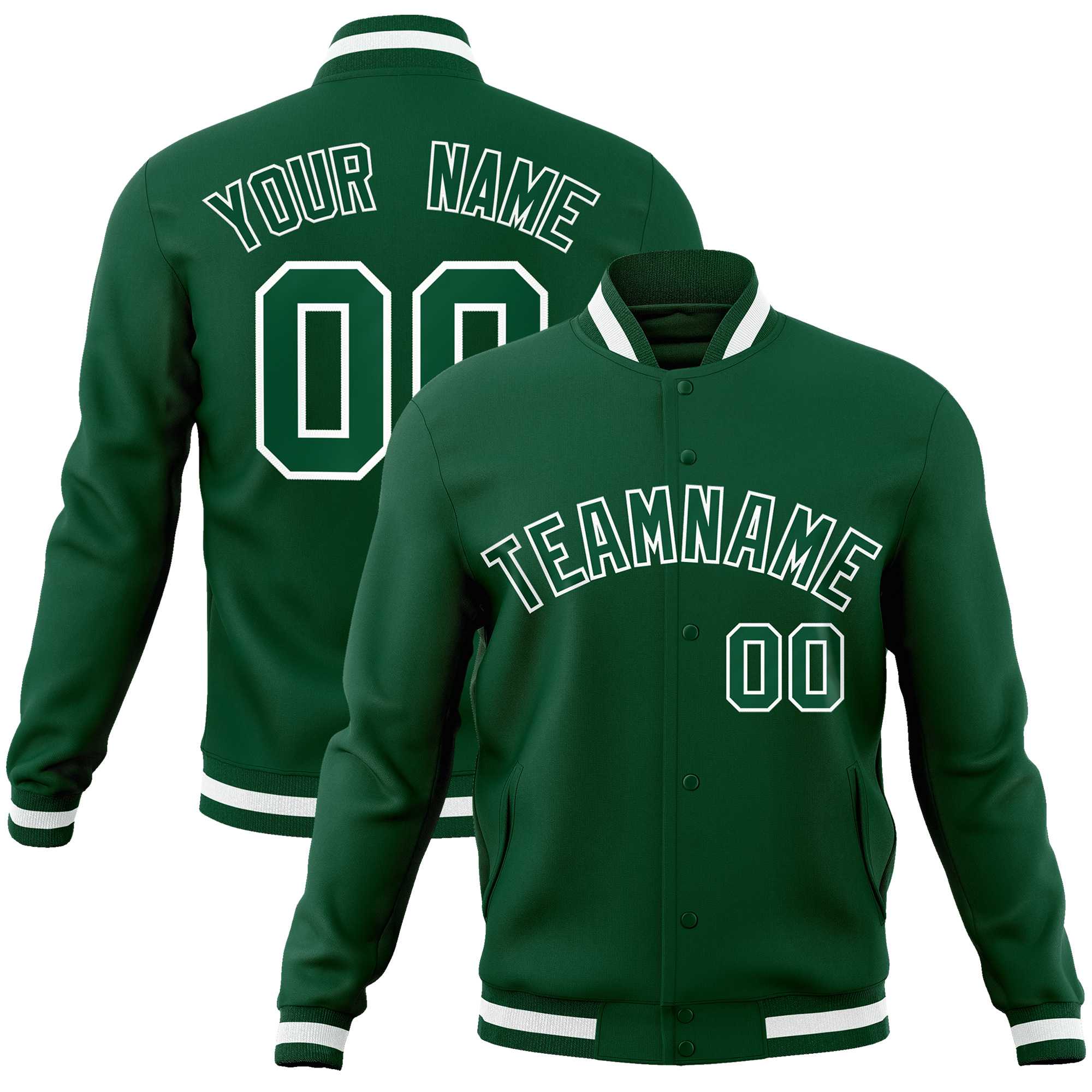 Custom White Black-Gray Classic Style Varsity Full-Snap Letterman Jacket | KXKSHOP