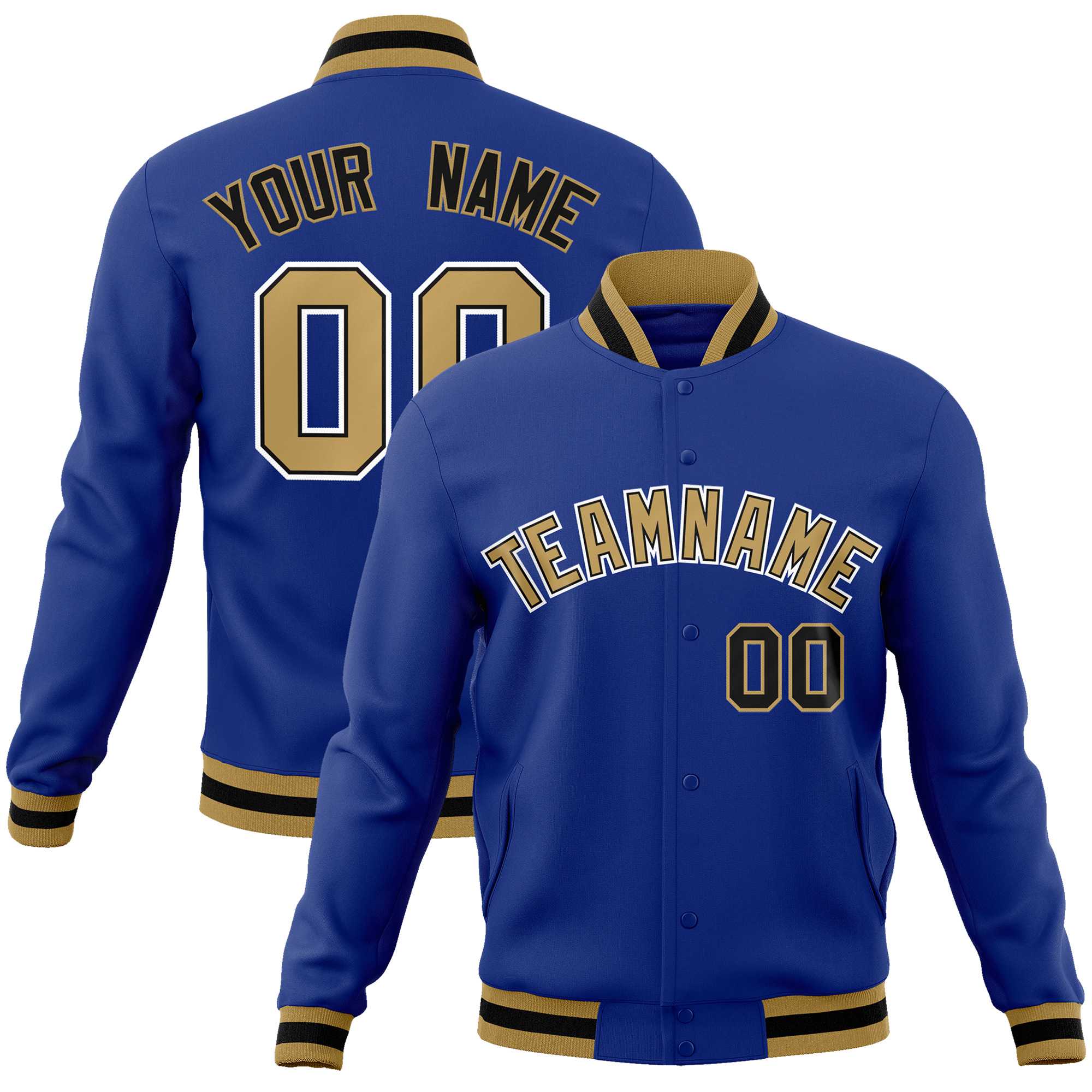 Custom White Black-Gray Classic Style Varsity Full-Snap Letterman Jacket | KXKSHOP