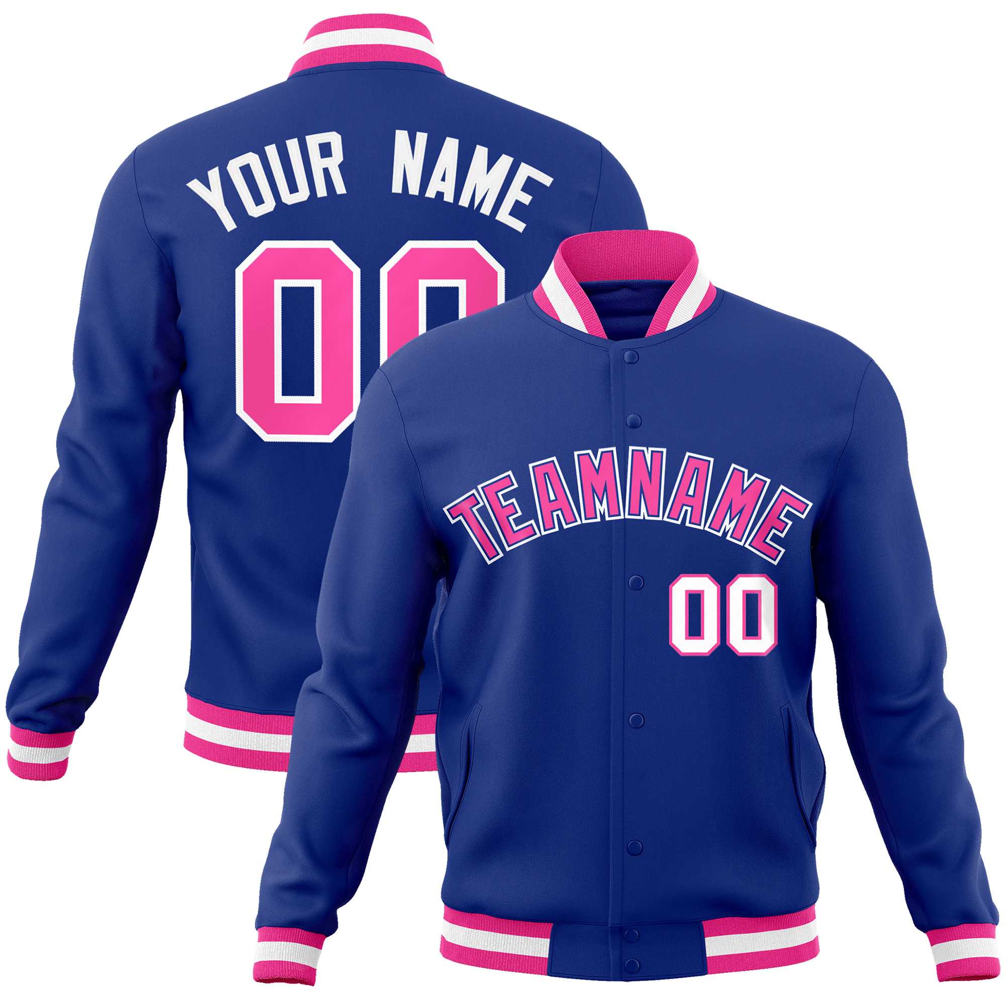 Custom White Black-Gray Classic Style Varsity Full-Snap Letterman Jacket | KXKSHOP