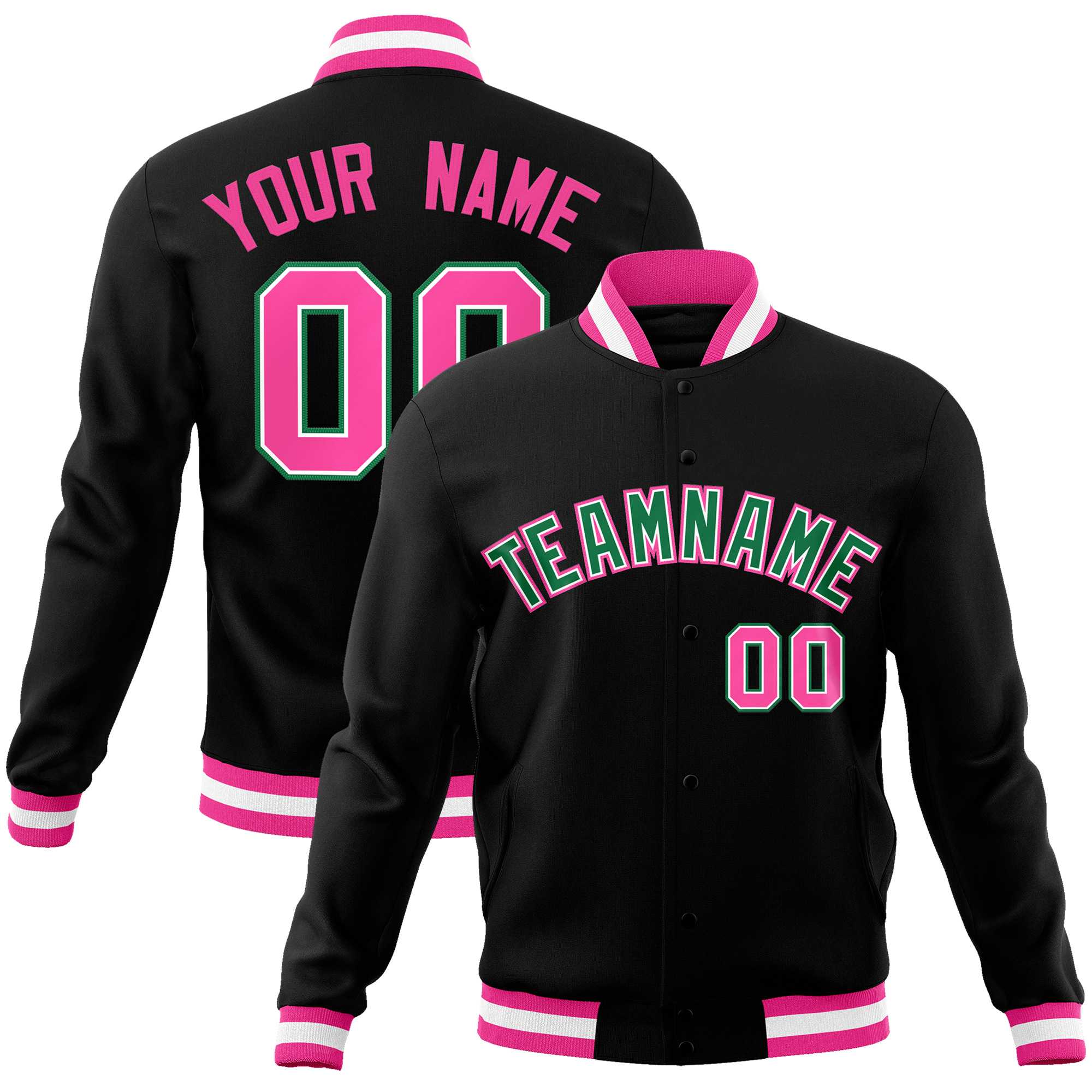 Custom White Black-Gray Classic Style Varsity Full-Snap Letterman Jacket | KXKSHOP
