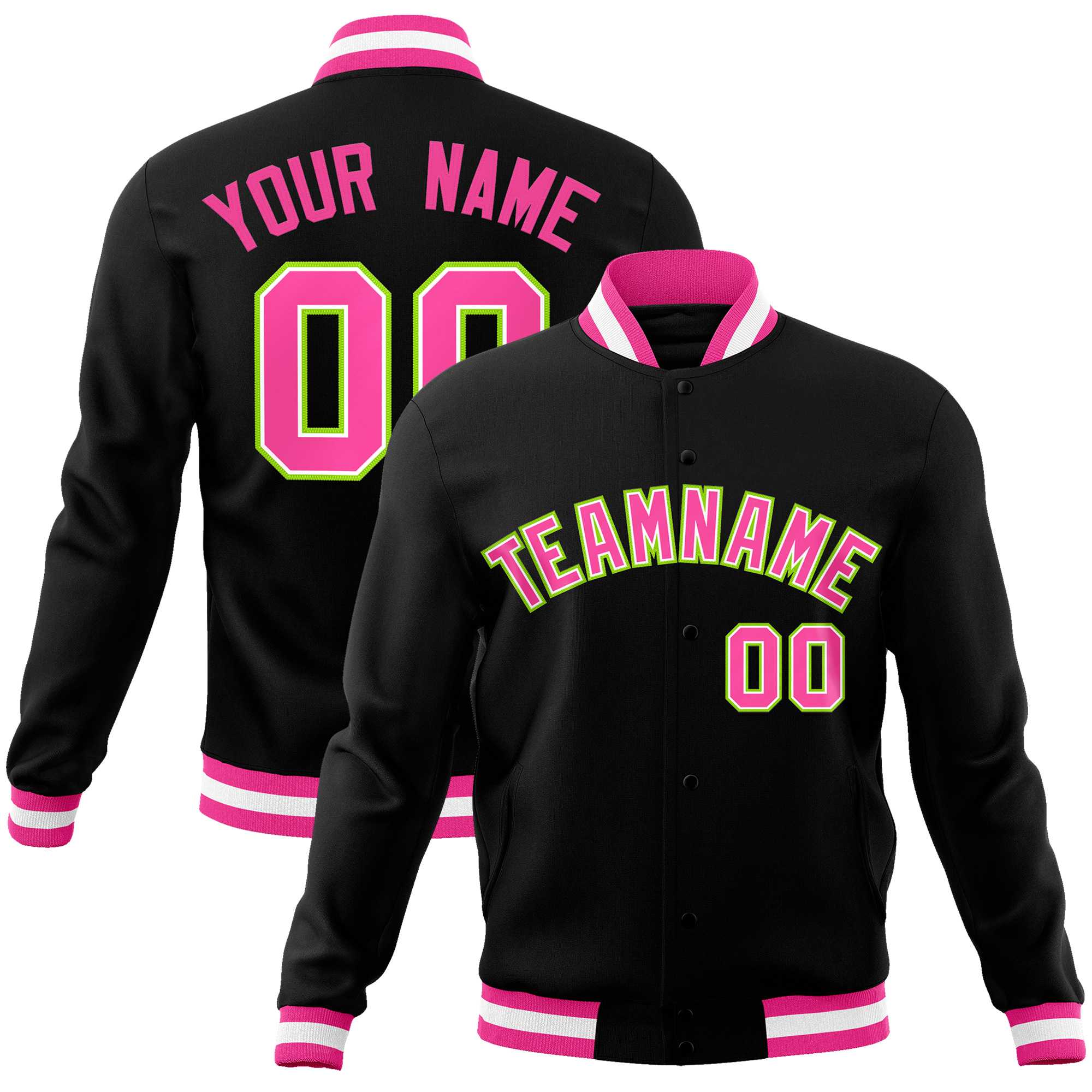 Custom White Black-Gray Classic Style Varsity Full-Snap Letterman Jacket | KXKSHOP