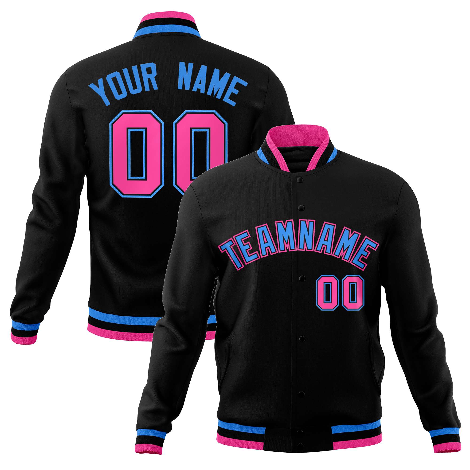 Custom White Black-Gray Classic Style Varsity Full-Snap Letterman Jacket | KXKSHOP