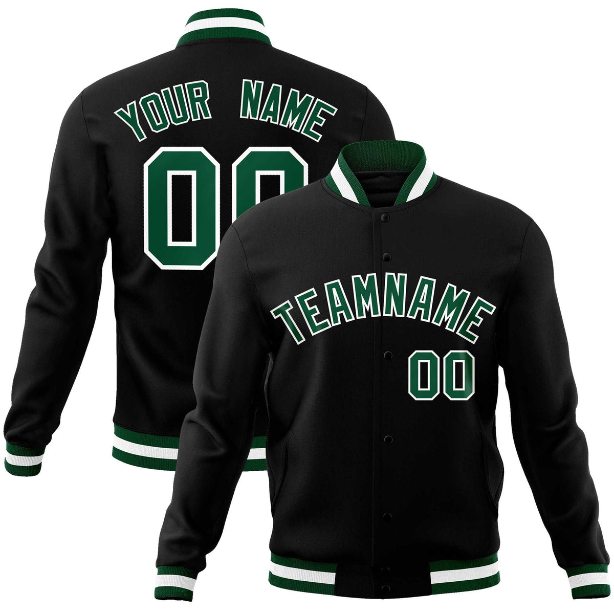 Custom White Black-Gray Classic Style Varsity Full-Snap Letterman Jacket | KXKSHOP