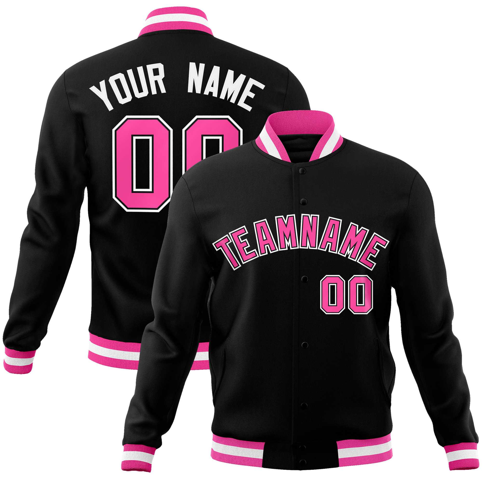 Custom White Black-Gray Classic Style Varsity Full-Snap Letterman Jacket | KXKSHOP