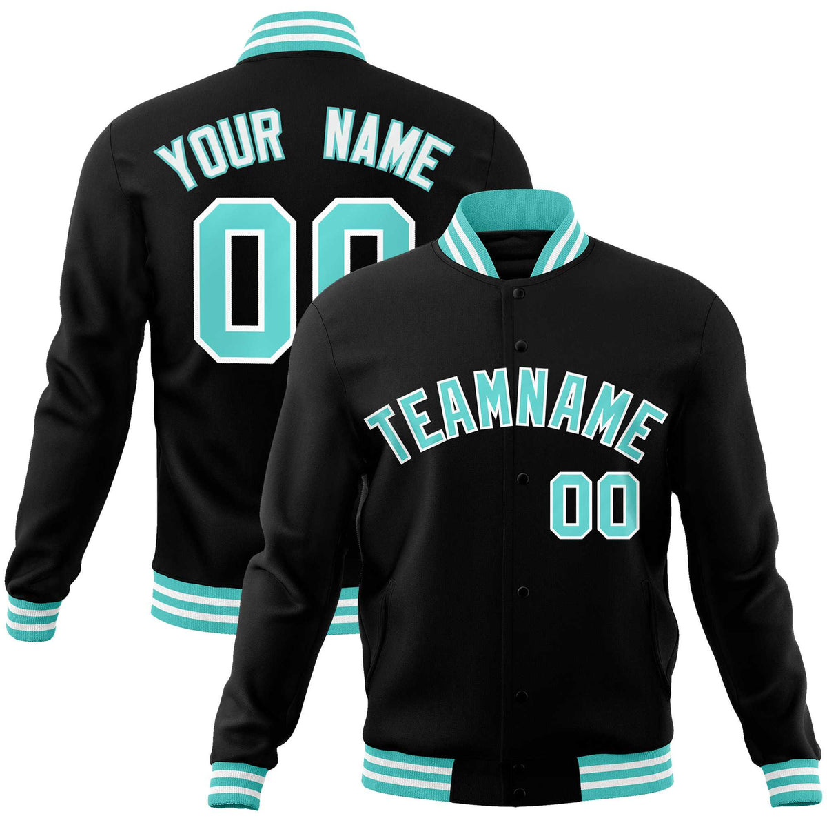 Custom White Black-Gray Classic Style Varsity Full-Snap Letterman Jacket | KXKSHOP