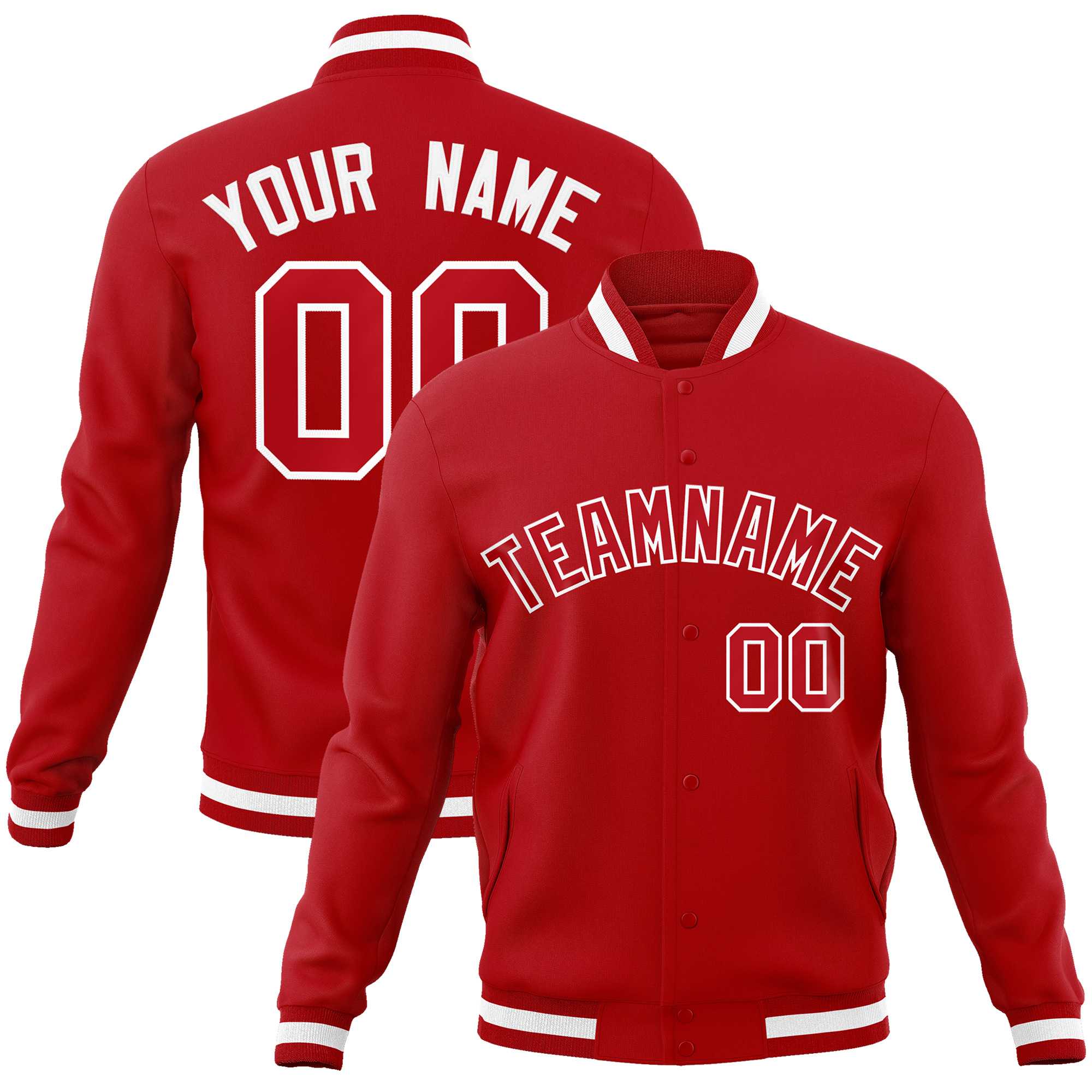Custom White Black-Gray Classic Style Varsity Full-Snap Letterman Jacket | KXKSHOP
