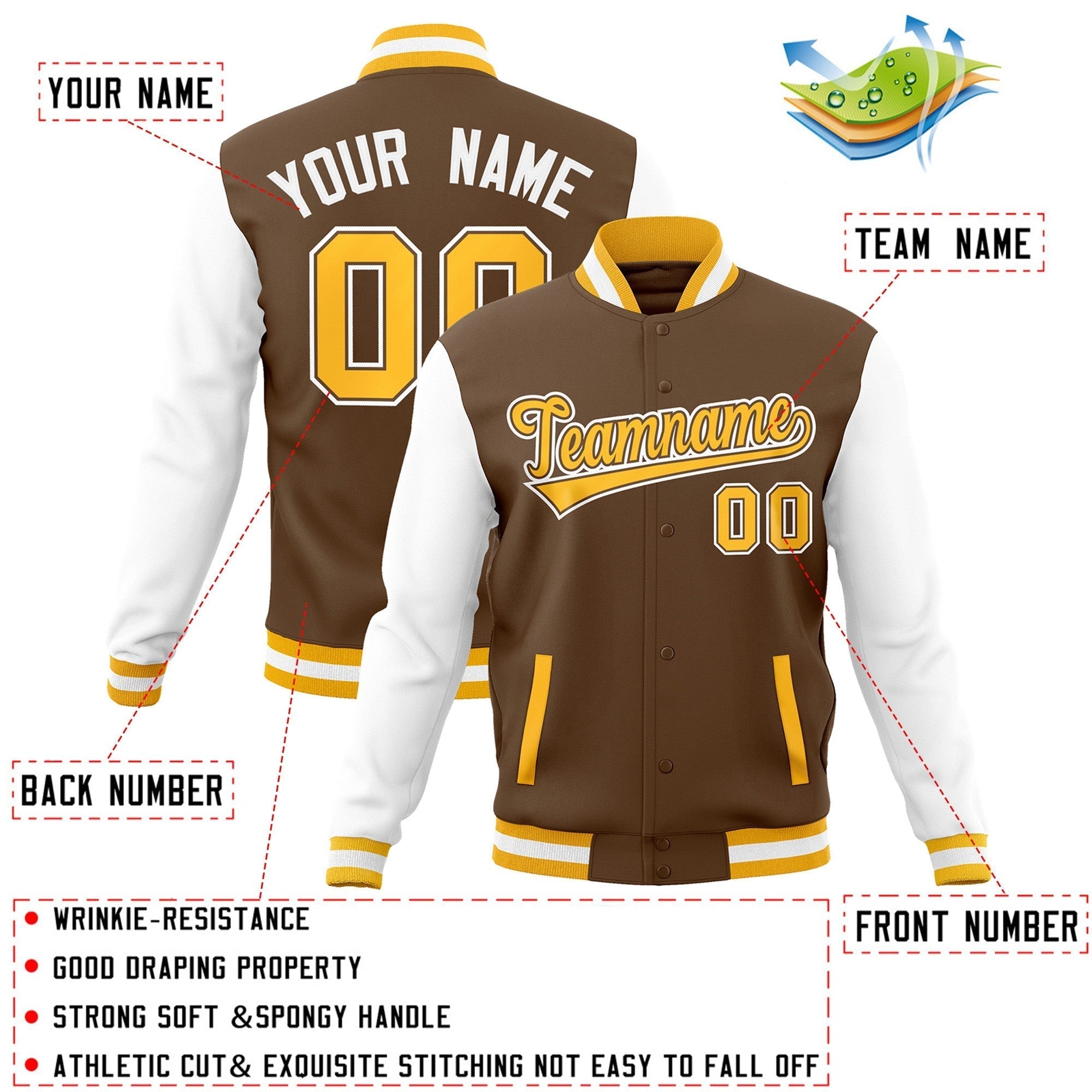 Custom Green Purple-White Raglan Sleeves Varsity Full-Snap Letterman Jacket | KXKSHOP