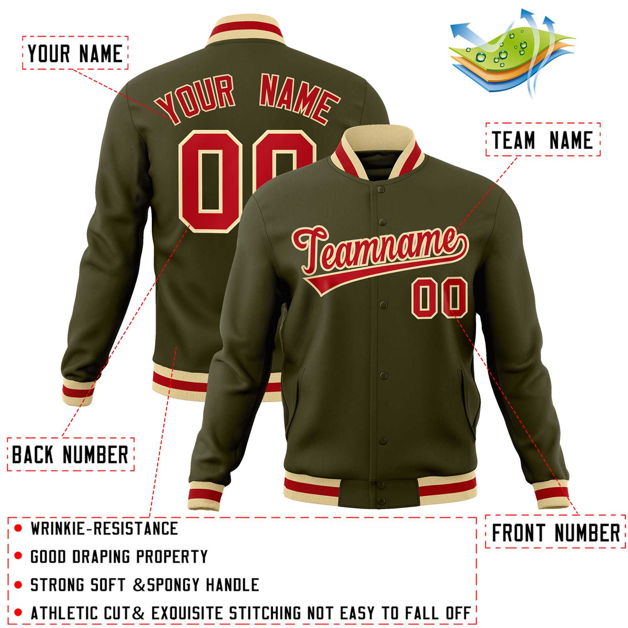Custom White Black-Gray Classic Style Varsity Full-Snap Letterman Jacket | KXKSHOP