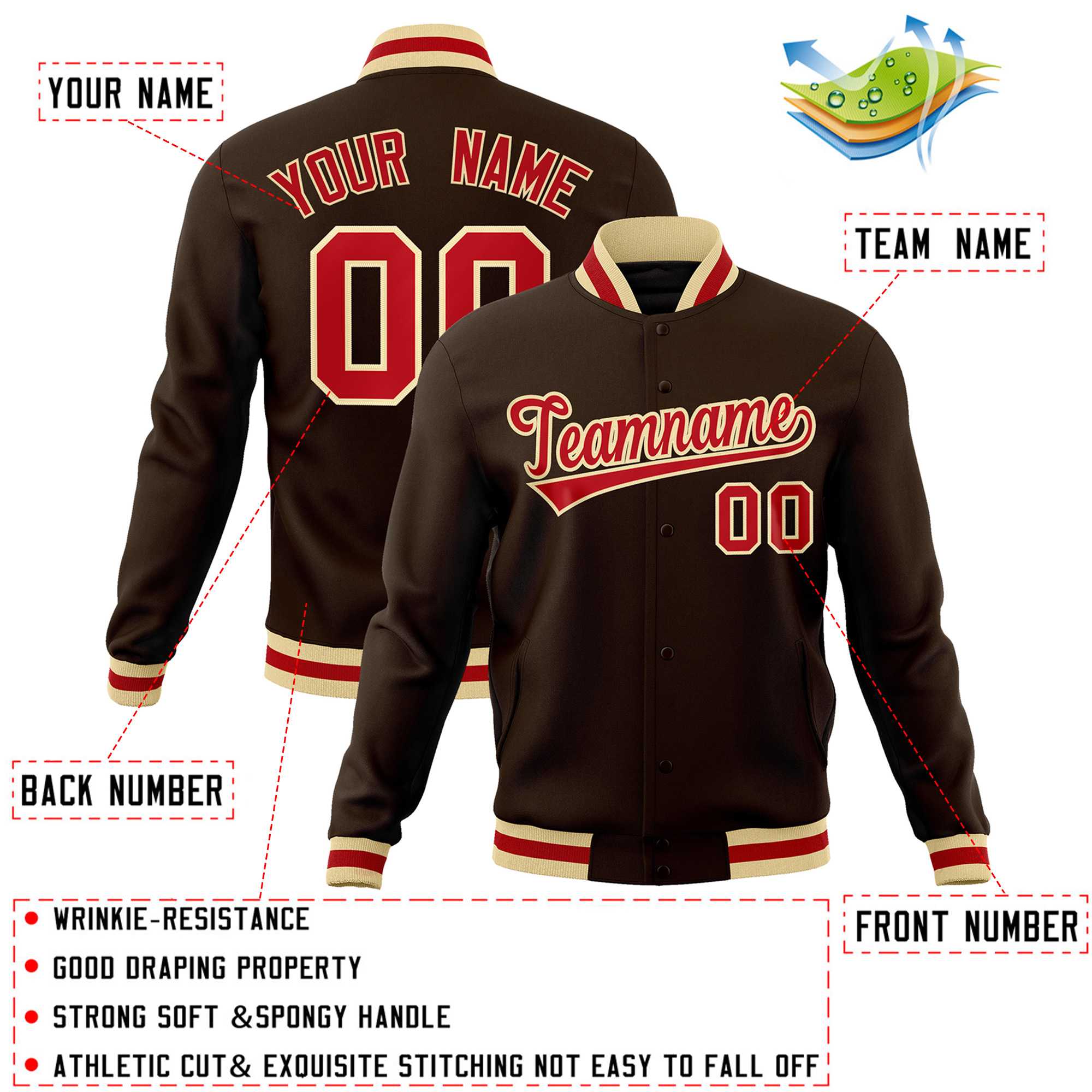 Custom White Black-Gray Classic Style Varsity Full-Snap Letterman Jacket | KXKSHOP