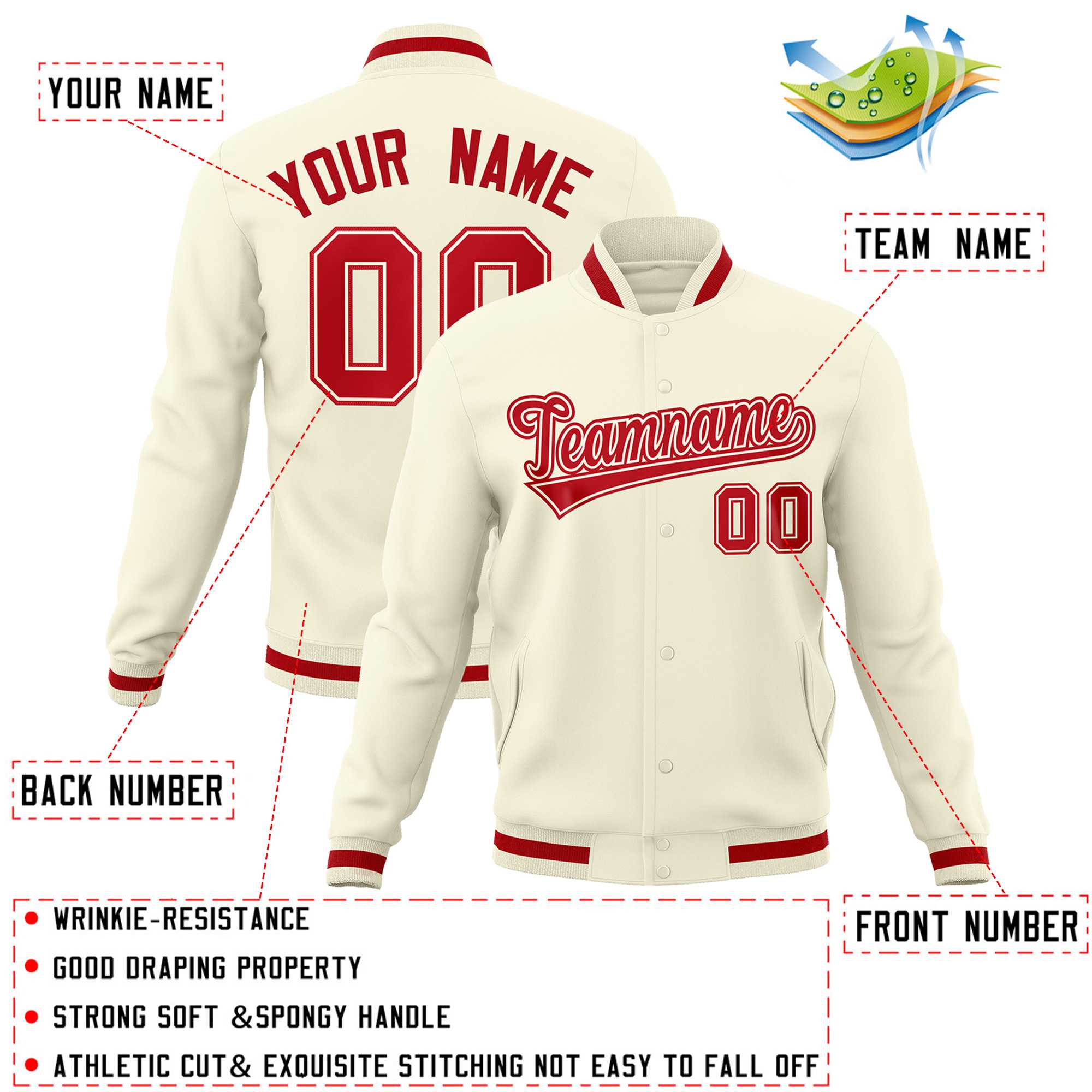 Custom White Black-Gray Classic Style Varsity Full-Snap Letterman Jacket | KXKSHOP
