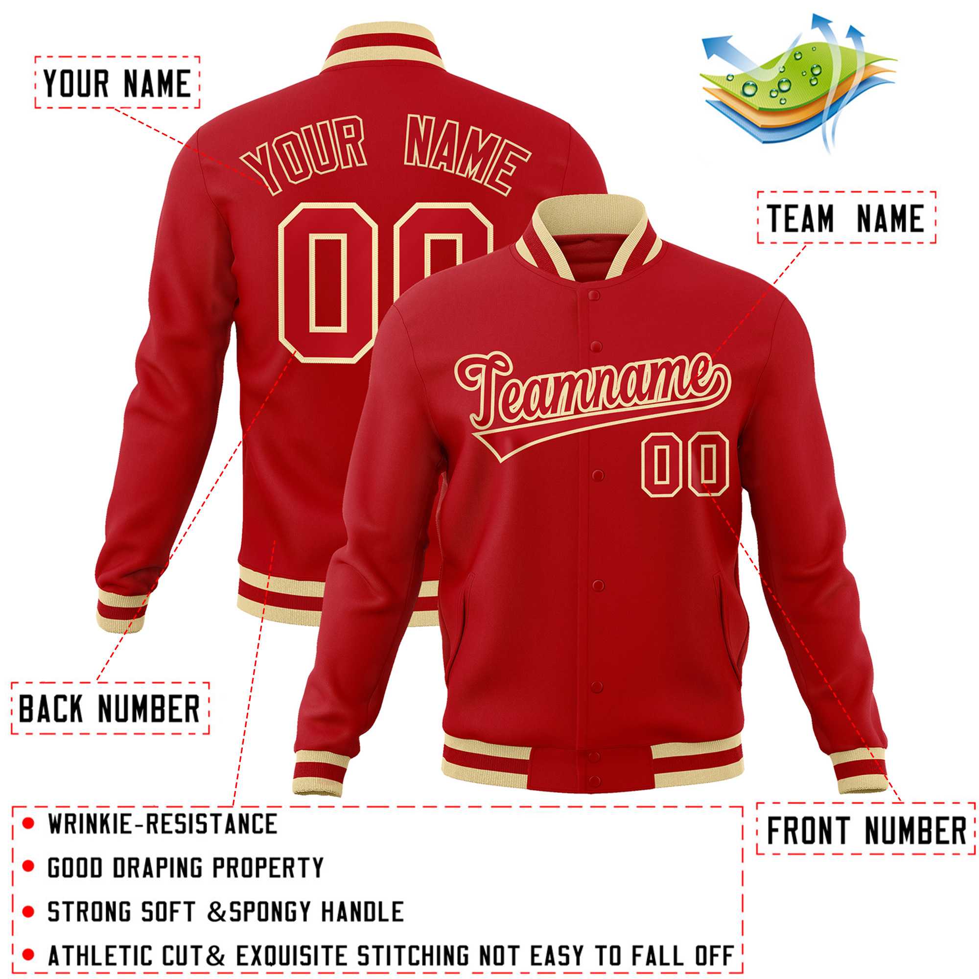 Custom White Black-Gray Classic Style Varsity Full-Snap Letterman Jacket | KXKSHOP