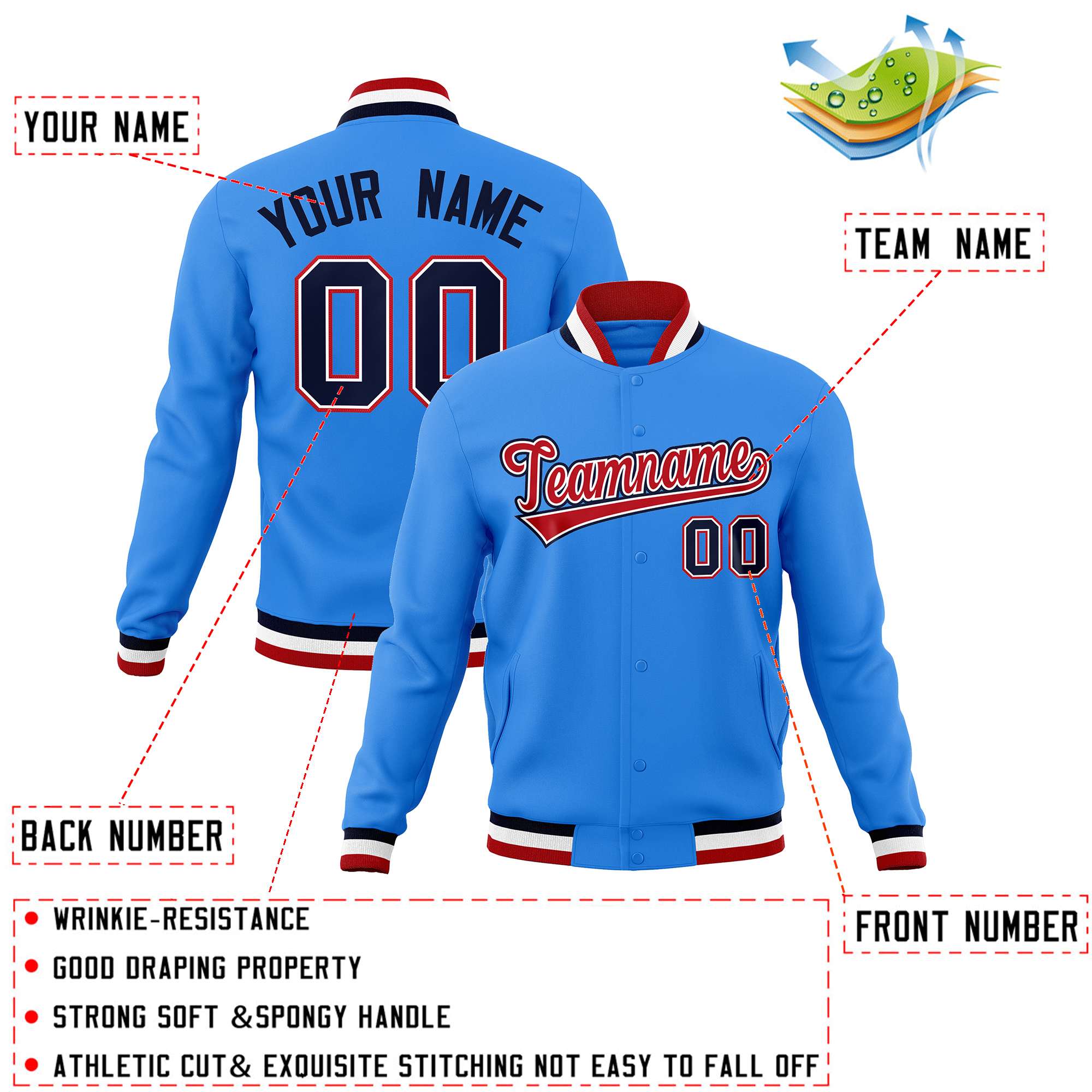 Custom White Black-Gray Classic Style Varsity Full-Snap Letterman Jacket | KXKSHOP
