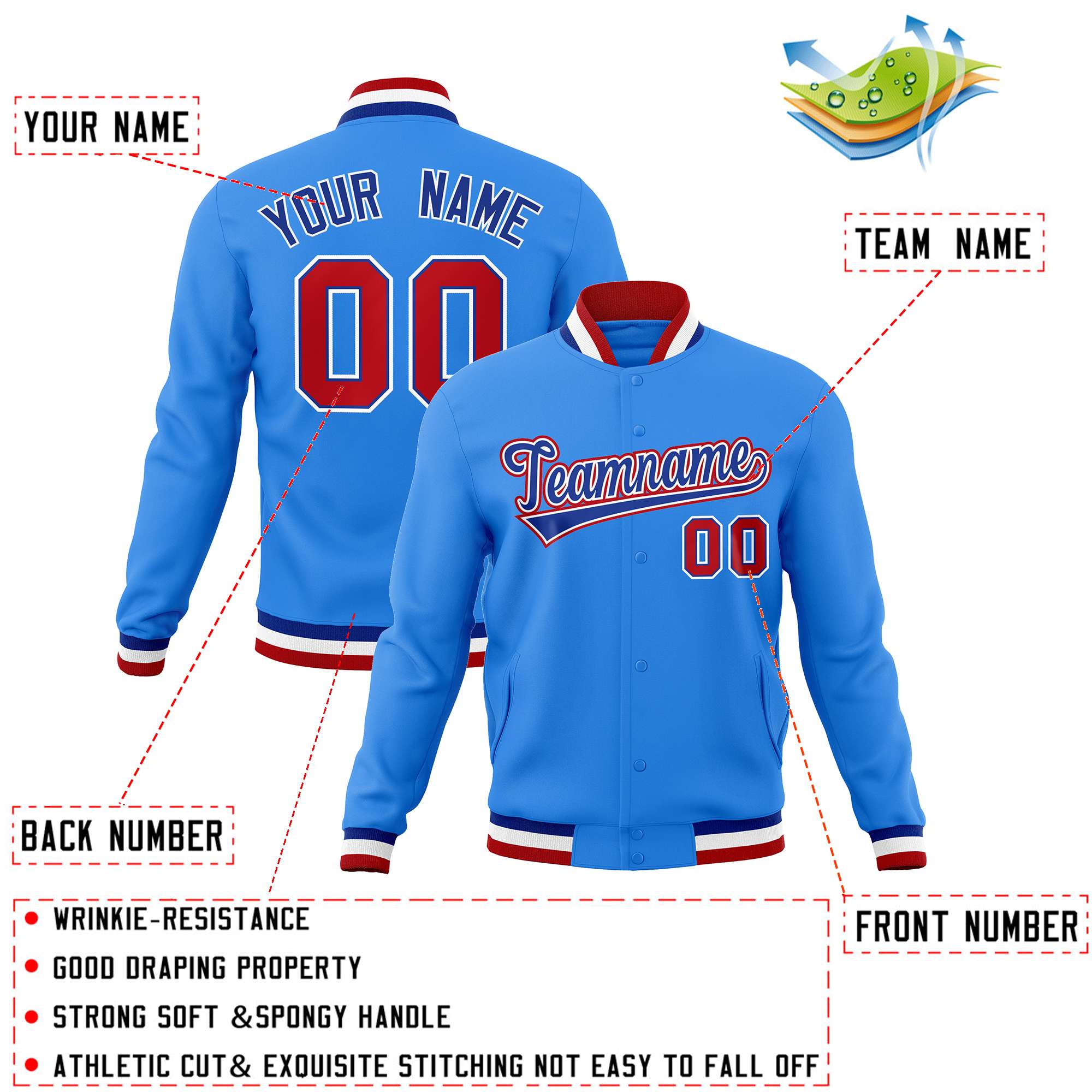 Custom White Black-Gray Classic Style Varsity Full-Snap Letterman Jacket | KXKSHOP