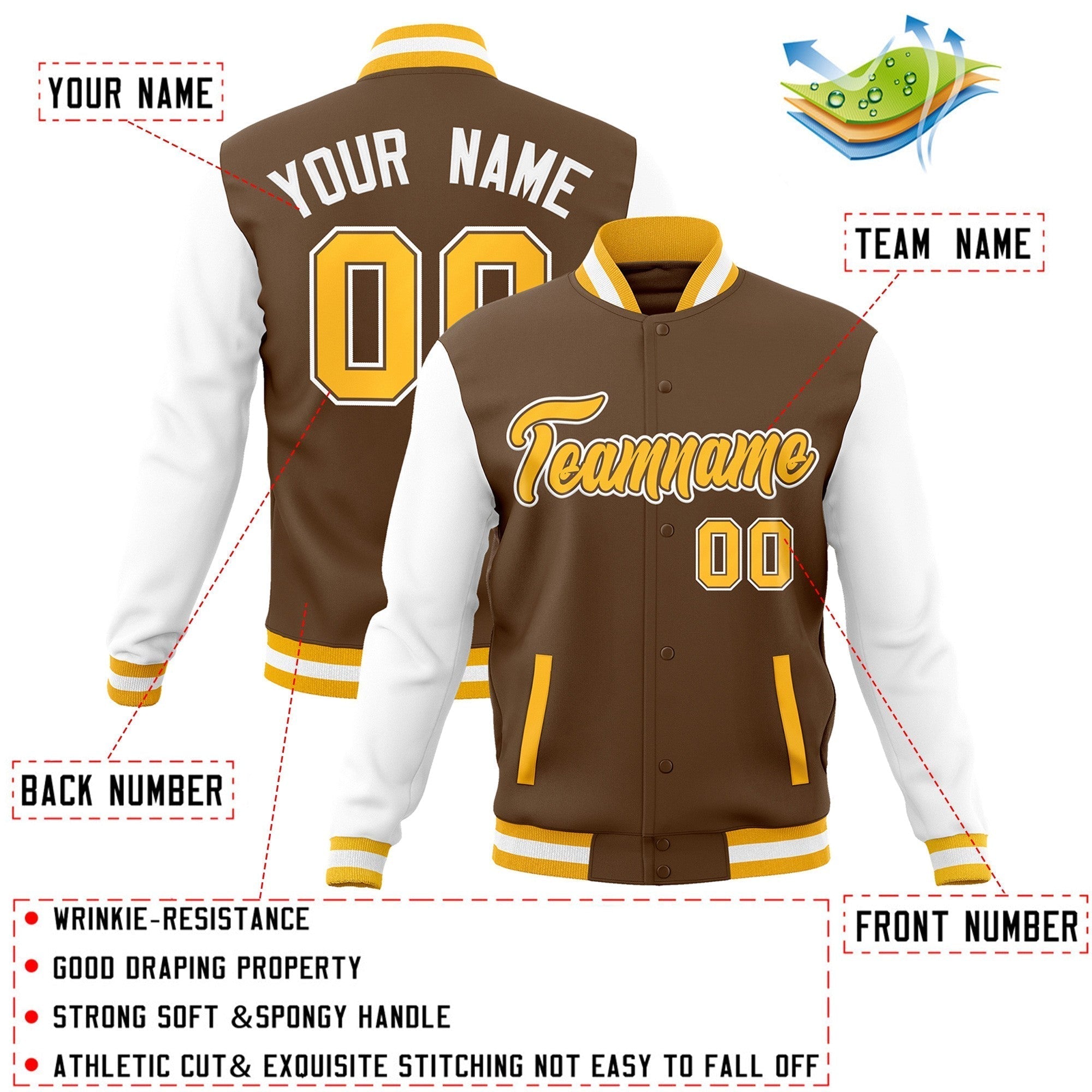 Custom Green Purple-White Raglan Sleeves Varsity Full-Snap Letterman Jacket | KXKSHOP