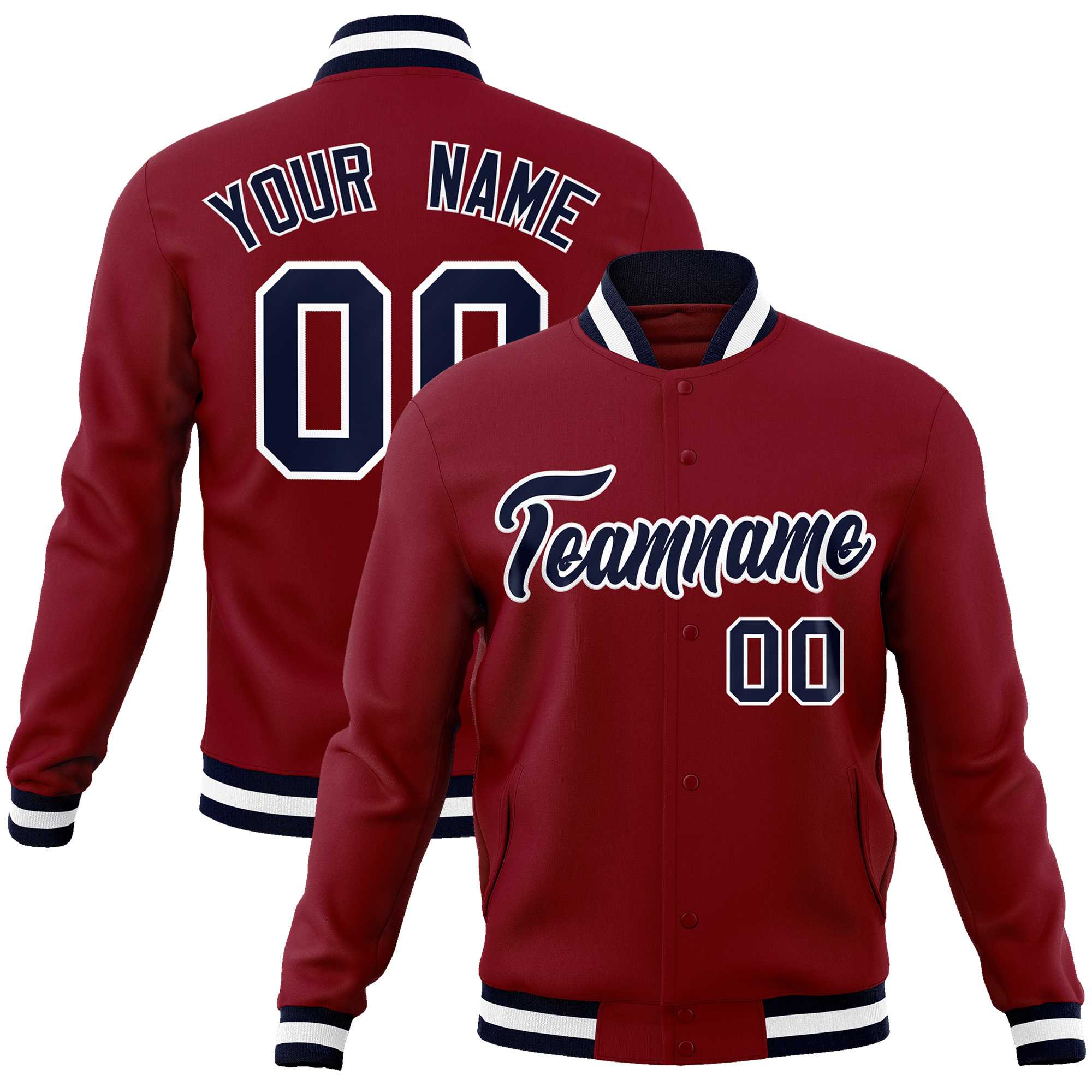 Custom White Black-Gray Classic Style Varsity Full-Snap Letterman Jacket | KXKSHOP