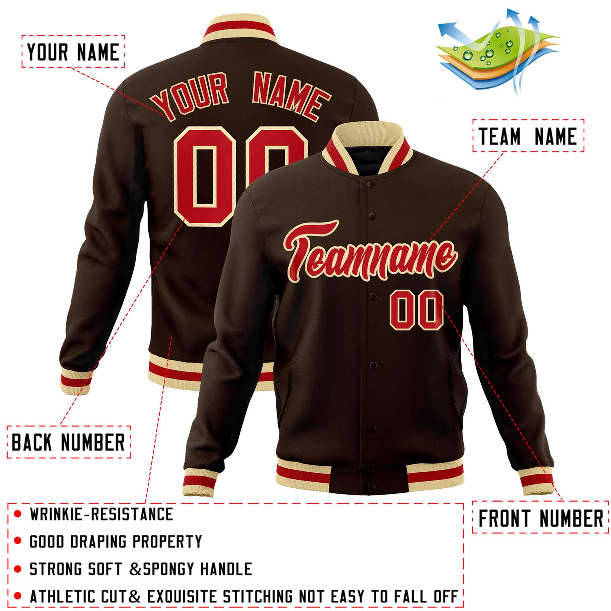Custom White Black-Gray Classic Style Varsity Full-Snap Letterman Jacket | KXKSHOP