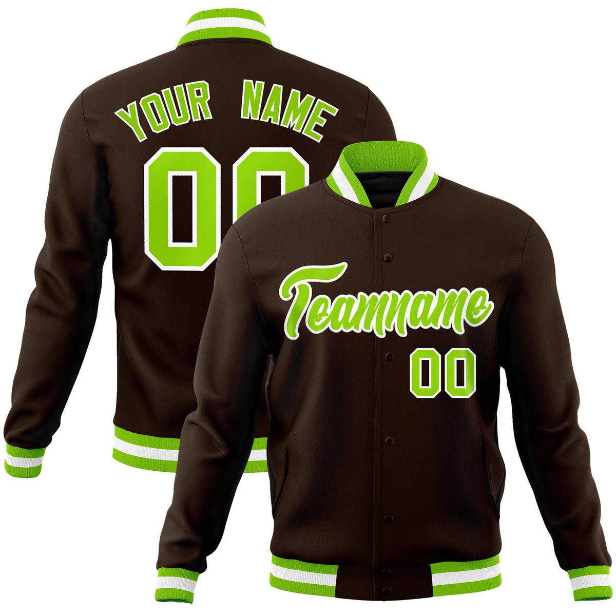 Custom White Black-Gray Classic Style Varsity Full-Snap Letterman Jacket | KXKSHOP