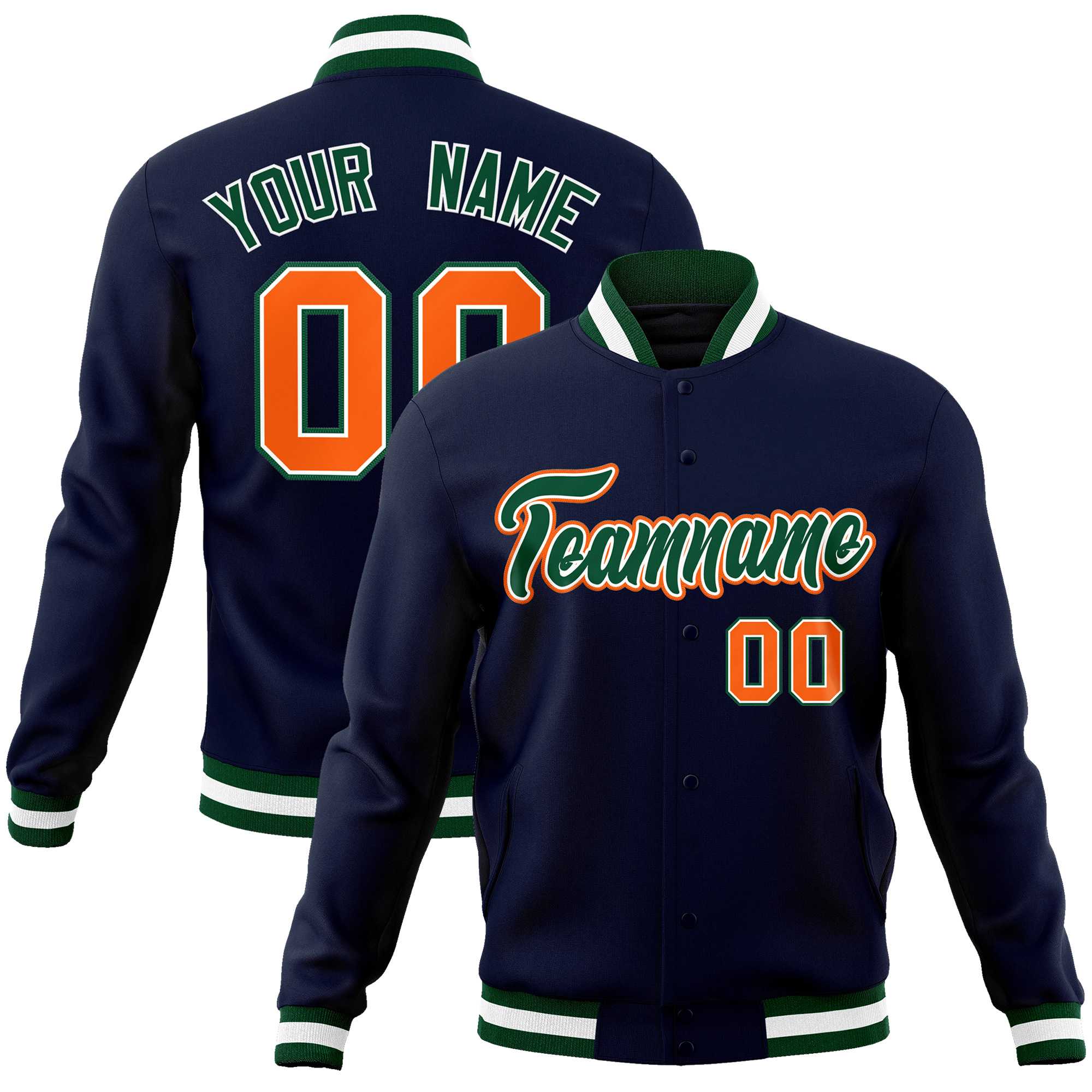 Custom White Black-Gray Classic Style Varsity Full-Snap Letterman Jacket | KXKSHOP