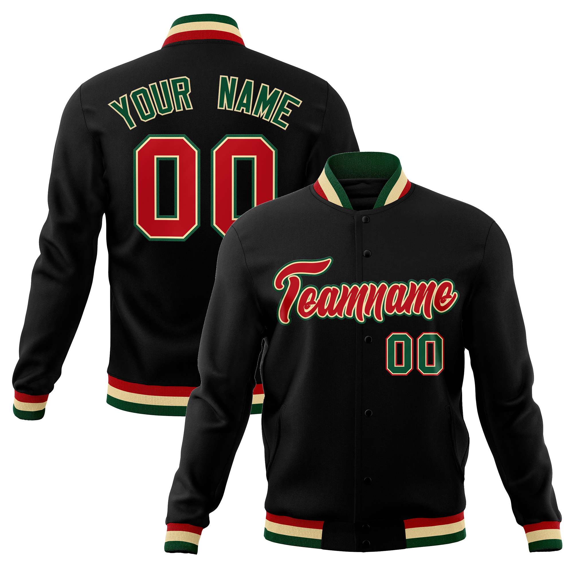 Custom White Black-Gray Classic Style Varsity Full-Snap Letterman Jacket | KXKSHOP