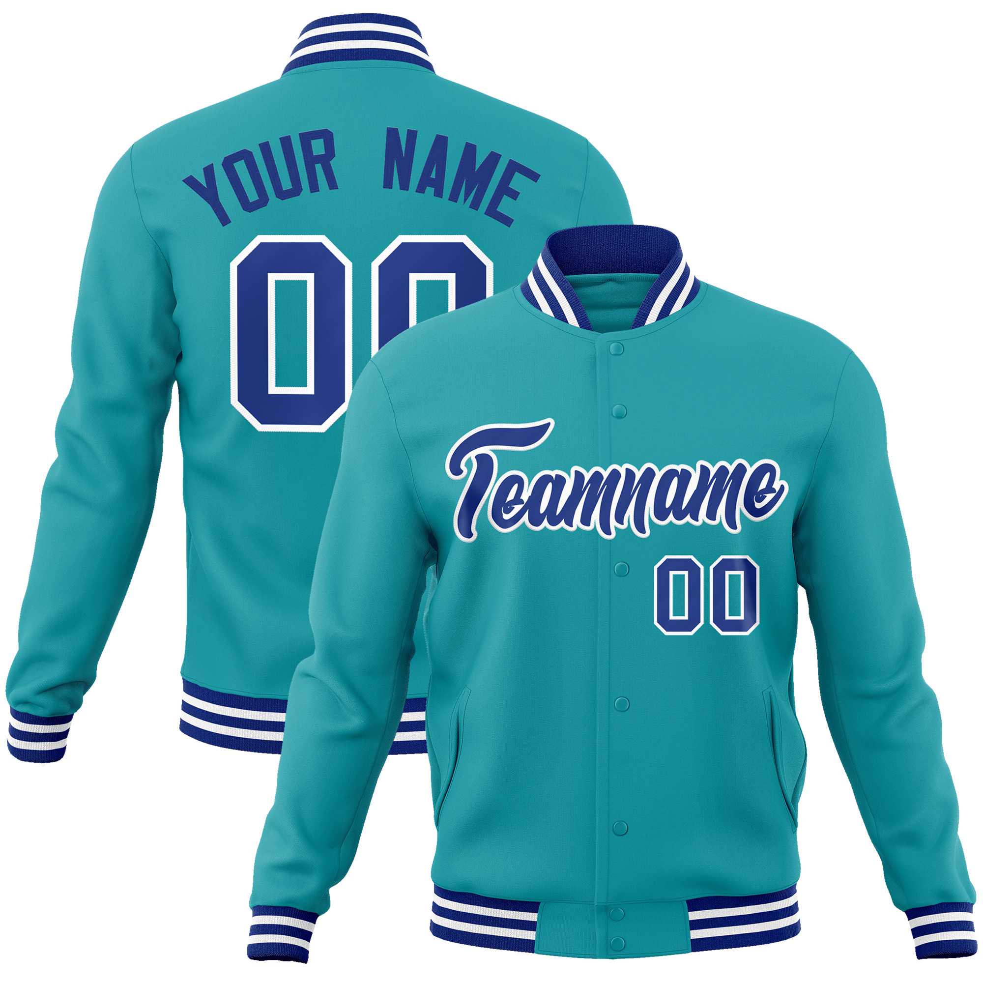 Custom White Black-Gray Classic Style Varsity Full-Snap Letterman Jacket | KXKSHOP