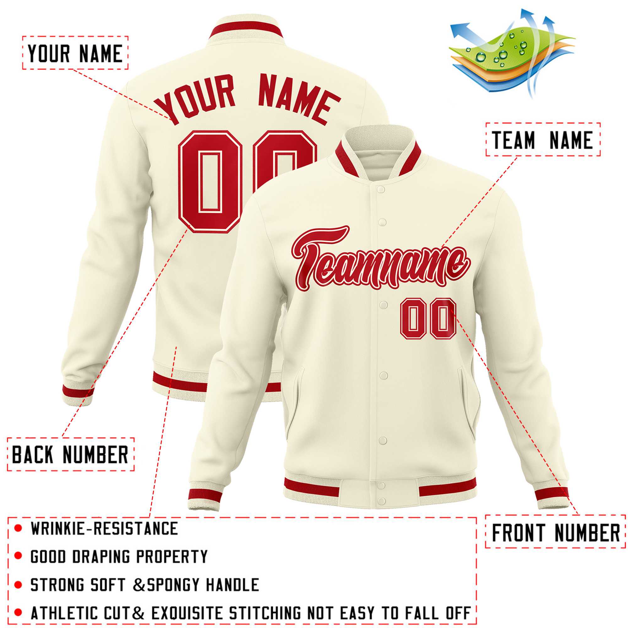 Custom White Black-Gray Classic Style Varsity Full-Snap Letterman Jacket | KXKSHOP
