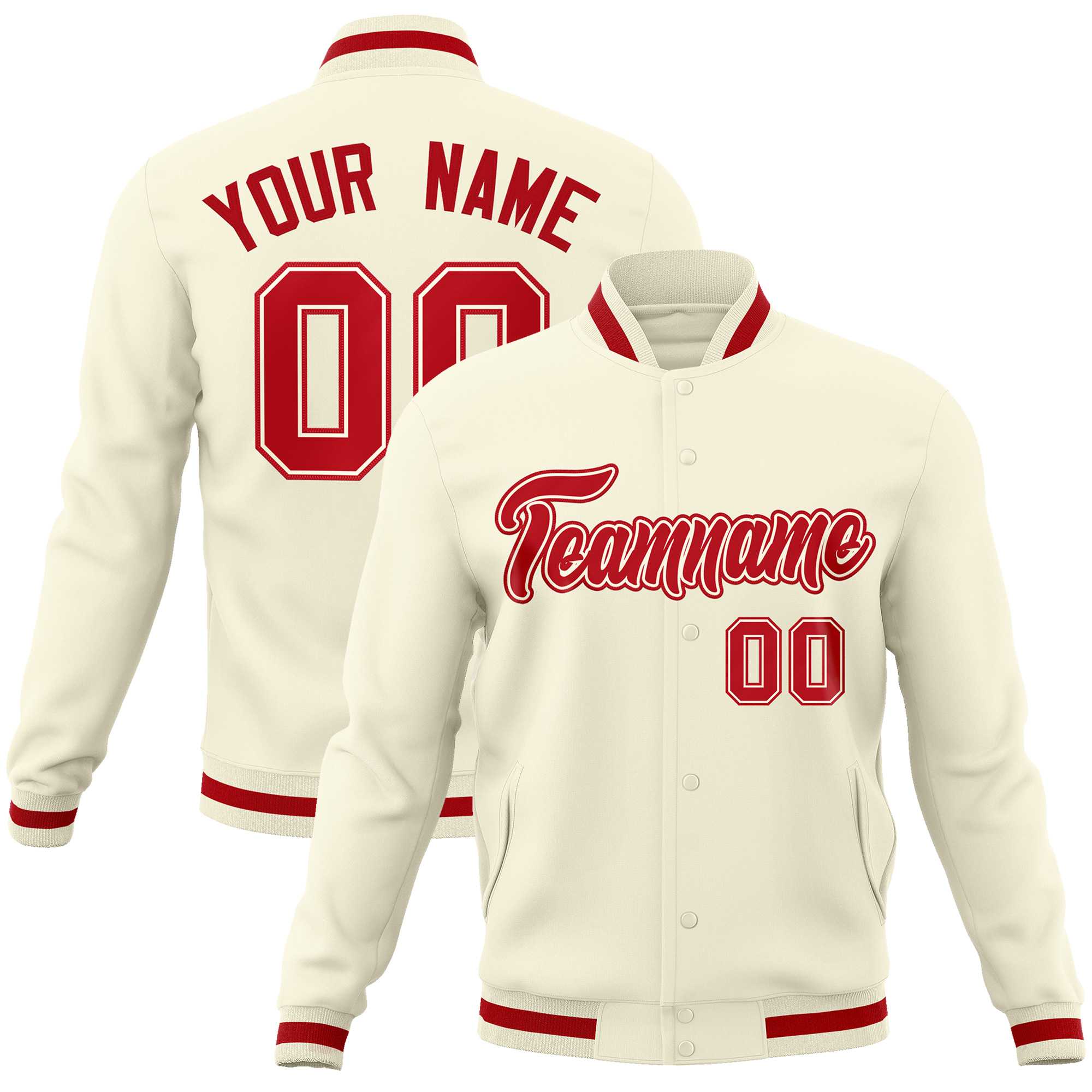 Custom White Black-Gray Classic Style Varsity Full-Snap Letterman Jacket | KXKSHOP