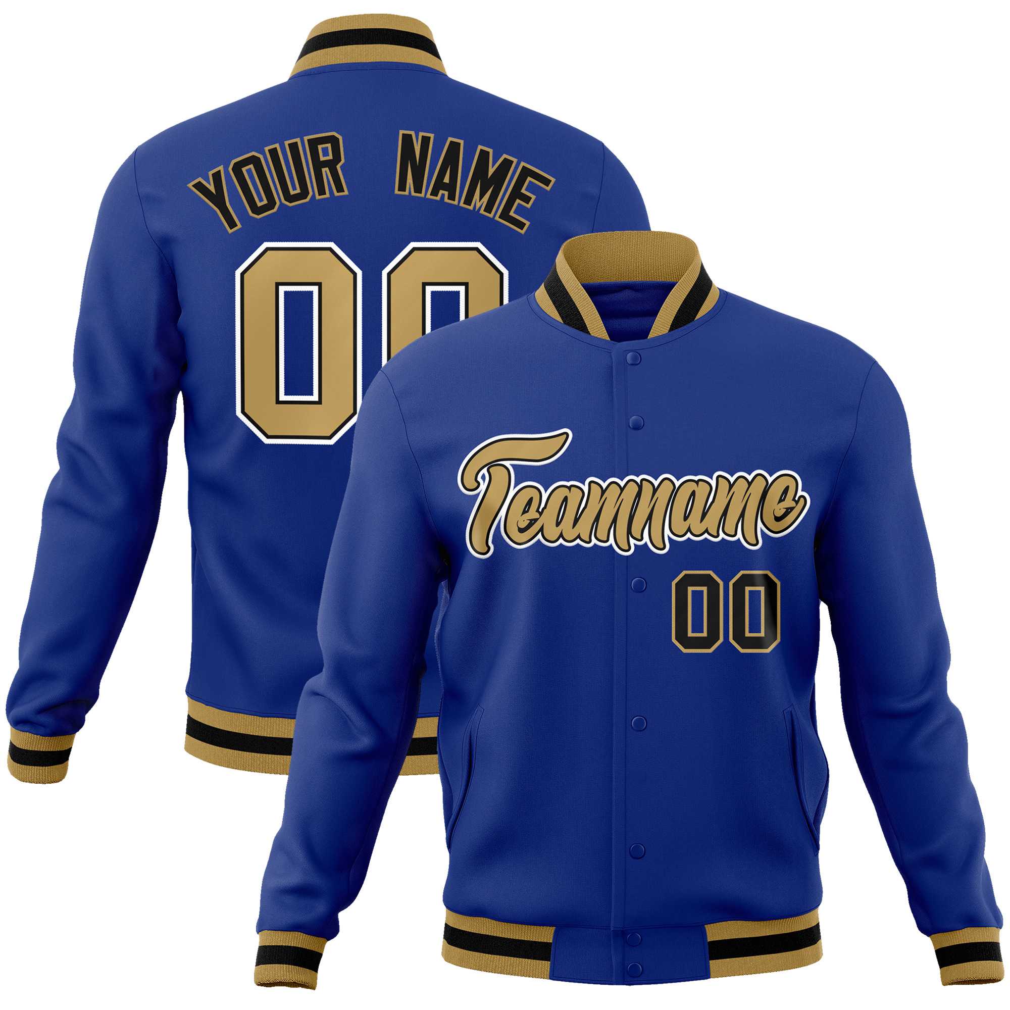Custom White Black-Gray Classic Style Varsity Full-Snap Letterman Jacket | KXKSHOP