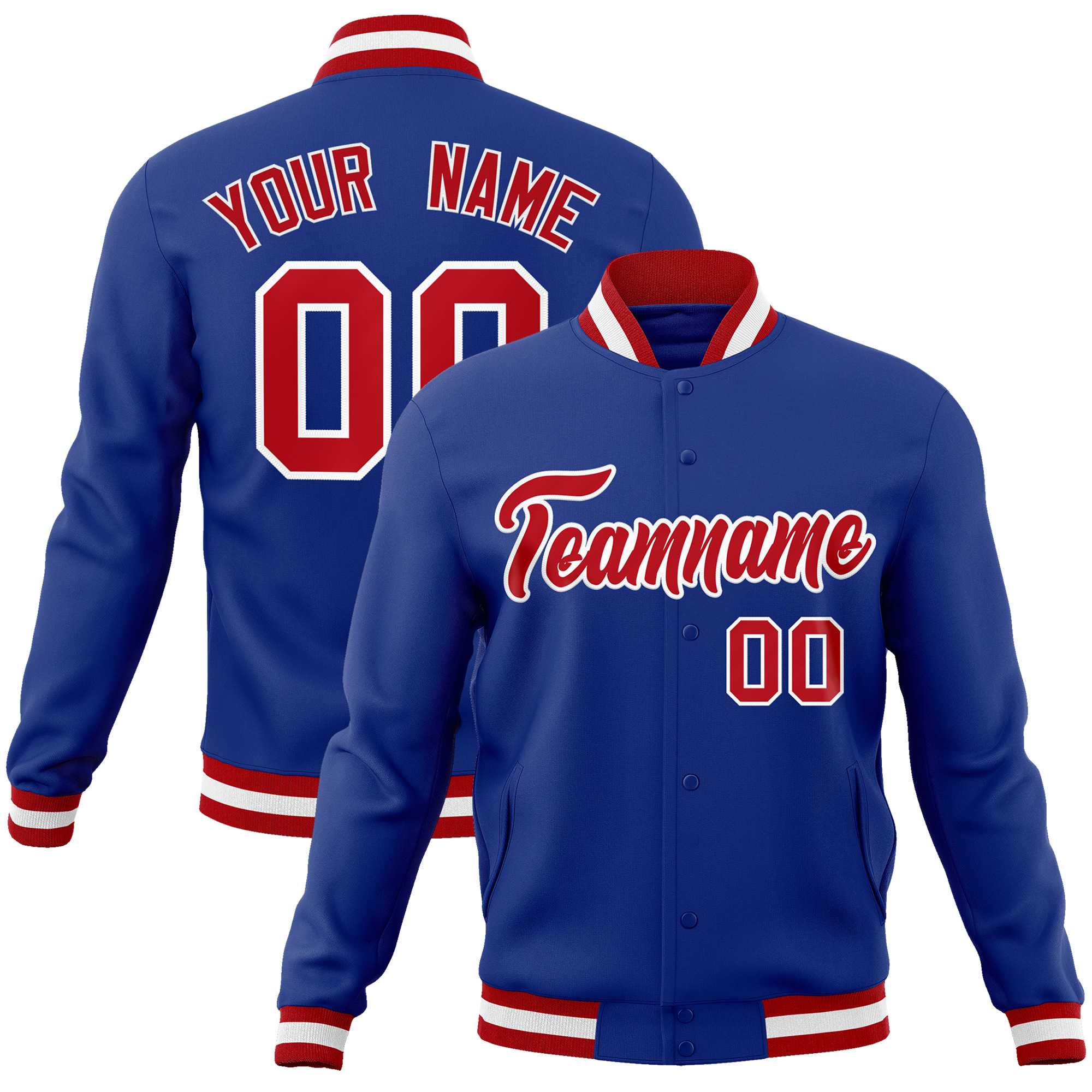 Custom White Black-Gray Classic Style Varsity Full-Snap Letterman Jacket | KXKSHOP