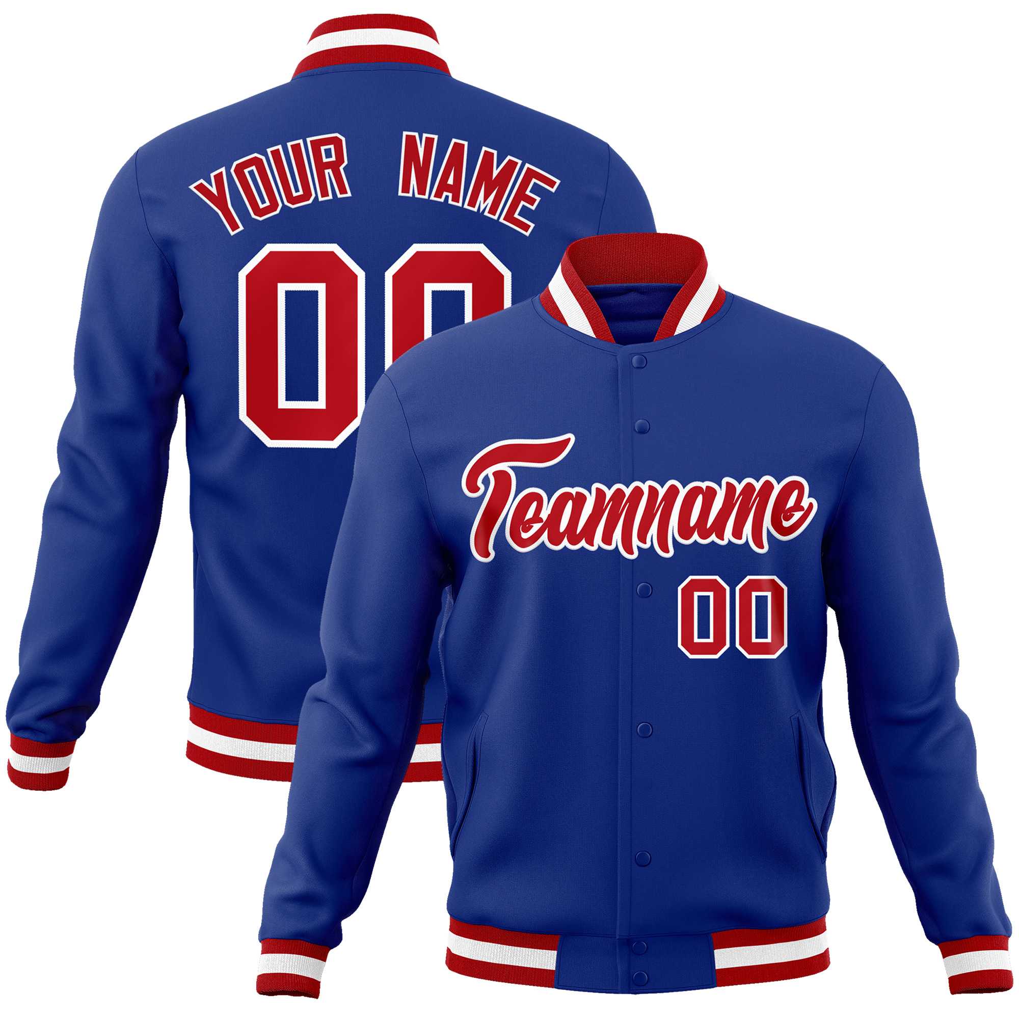 Custom White Black-Gray Classic Style Varsity Full-Snap Letterman Jacket | KXKSHOP