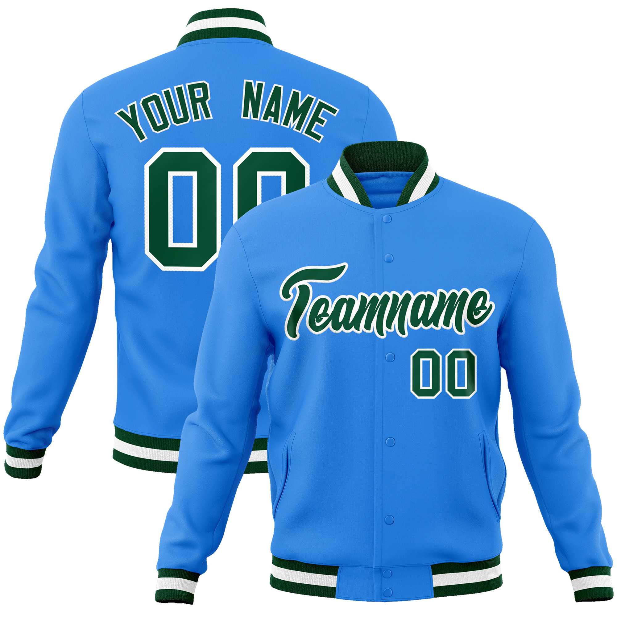 Custom White Black-Gray Classic Style Varsity Full-Snap Letterman Jacket | KXKSHOP