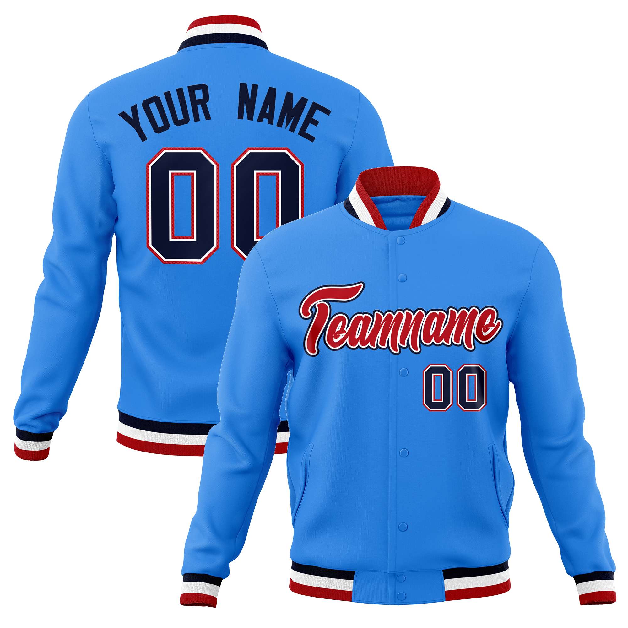 Custom White Black-Gray Classic Style Varsity Full-Snap Letterman Jacket | KXKSHOP