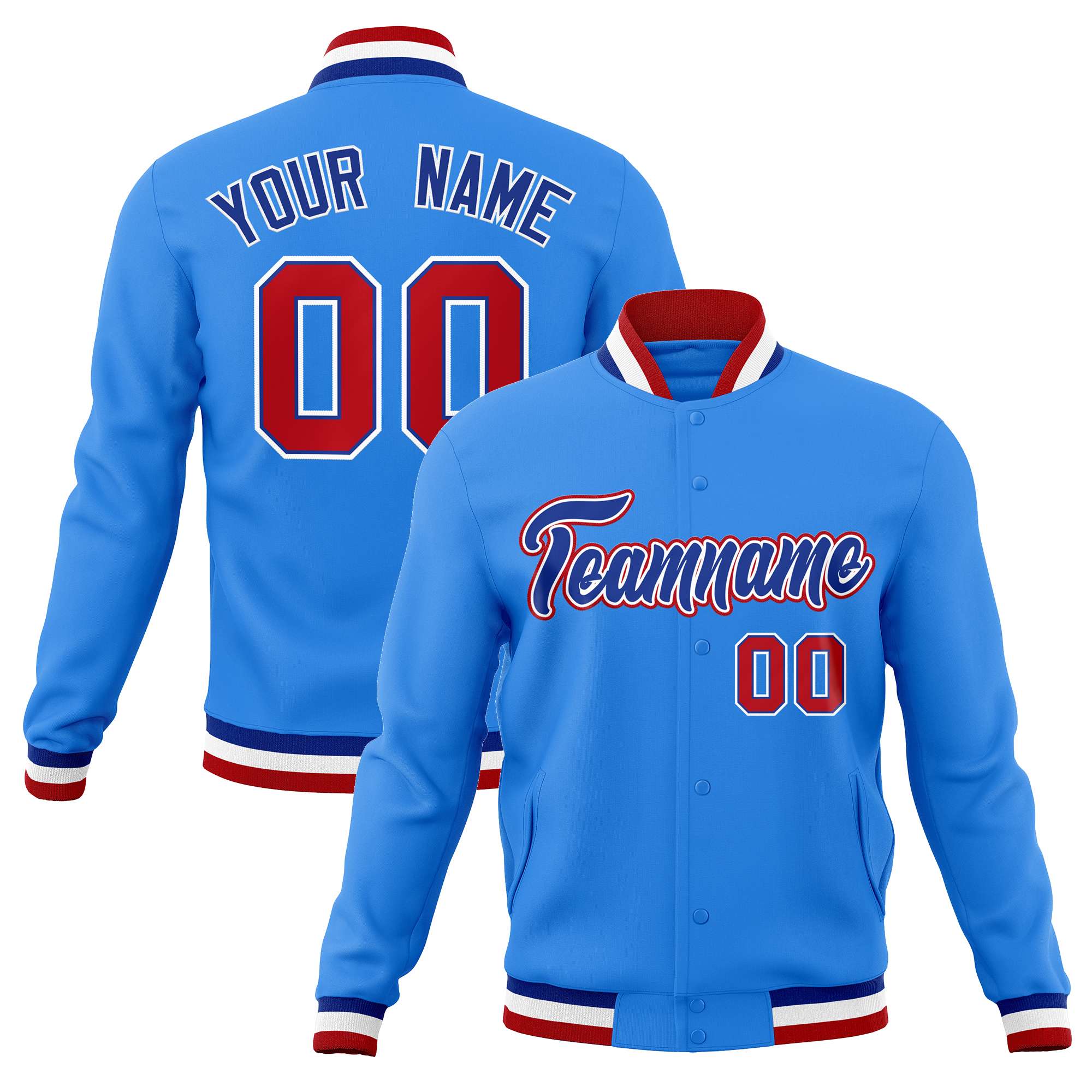 Custom White Black-Gray Classic Style Varsity Full-Snap Letterman Jacket | KXKSHOP