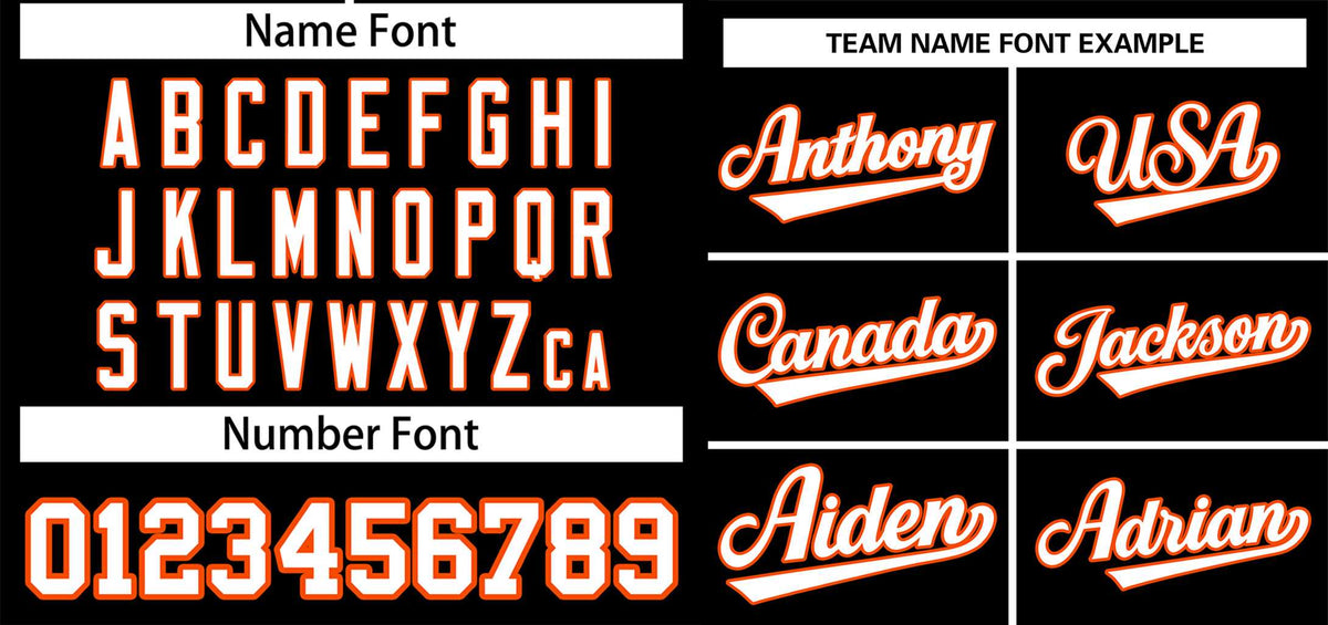 Benutzerdefinierte schwarz weiß-orange klassischen Stil authentische Zwei-Knopf-Baseball-Trikot