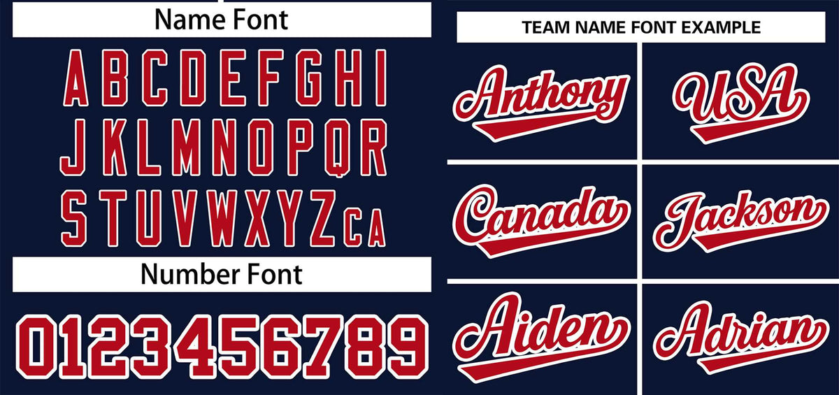 Maillot de baseball authentique à deux boutons, style classique, bleu marine et rouge