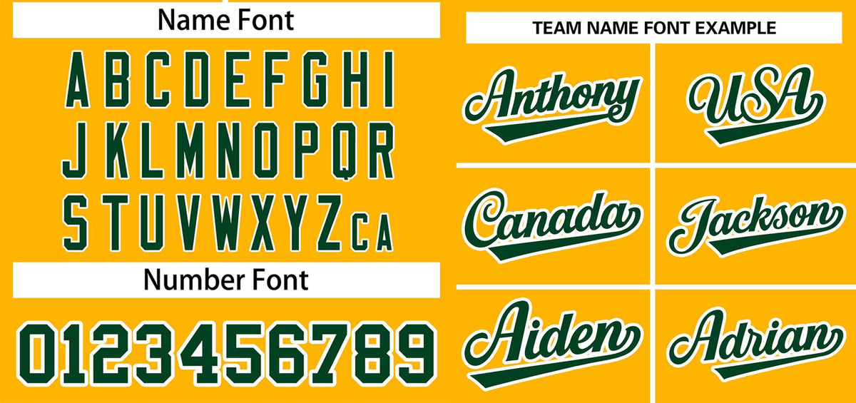 Maillot de baseball authentique à deux boutons, style classique, vert et blanc Kelly doré personnalisé