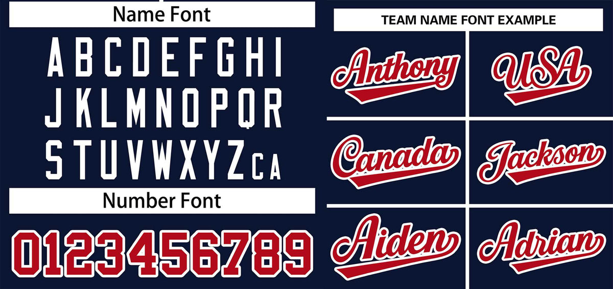 Maillot de baseball authentique à deux boutons, style classique, bleu marine, rouge et blanc