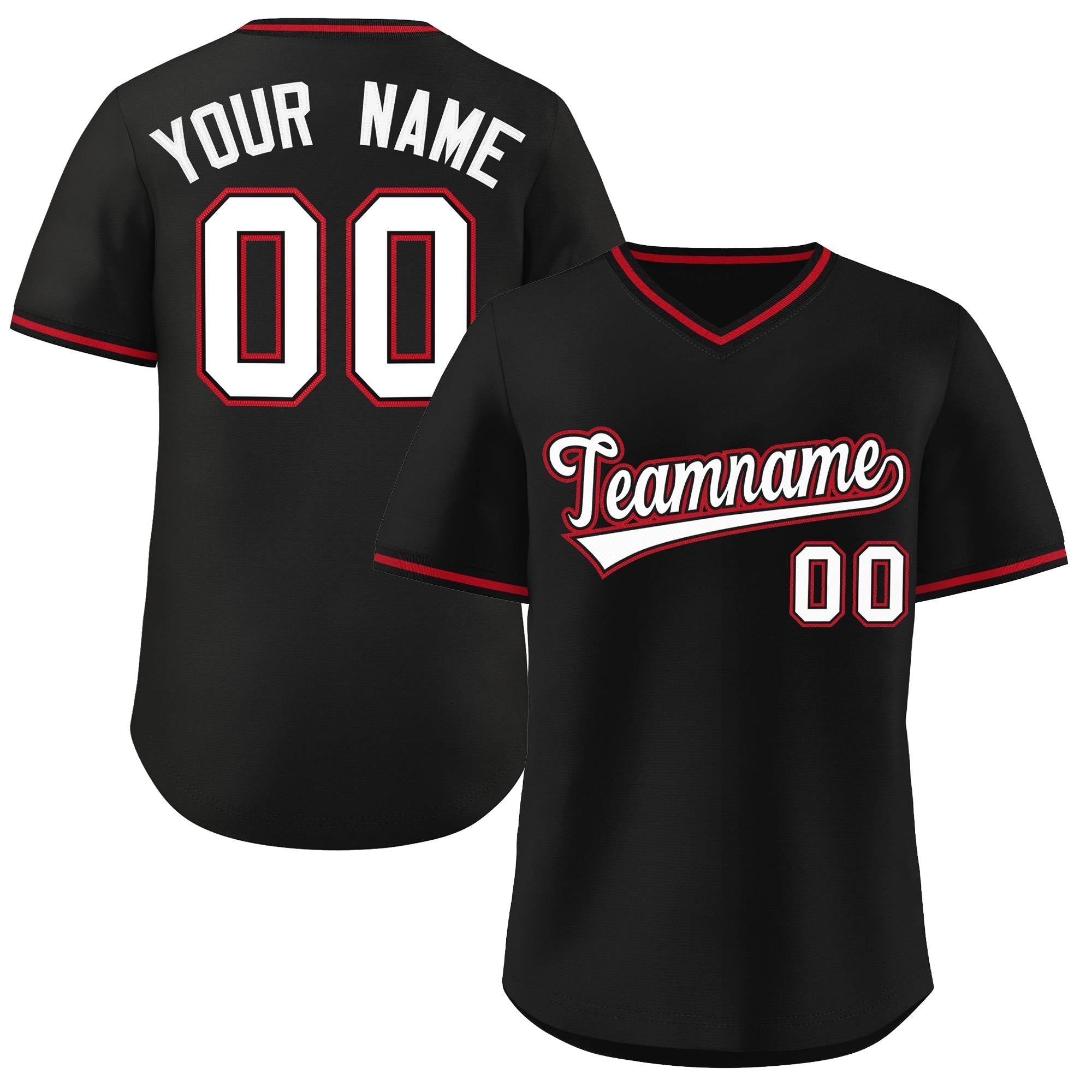 Maillot de baseball d'extérieur noir classique personnalisé, authentique