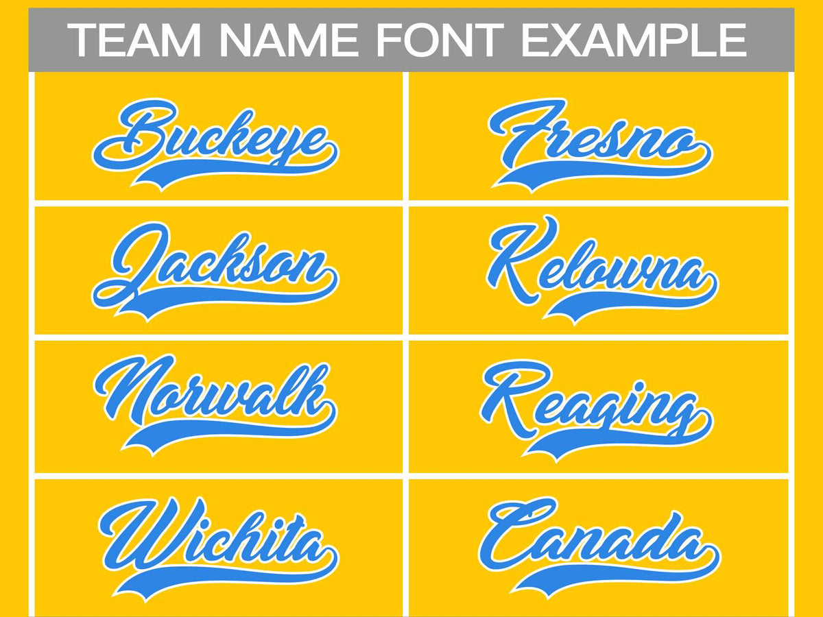 Custom Gold Powder Blue-White Classic Style Hockey Jersey | KXKSHOP