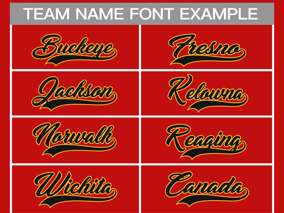 Custom Red Black-Gold Classic Style Hockey Jersey | KXKSHOP