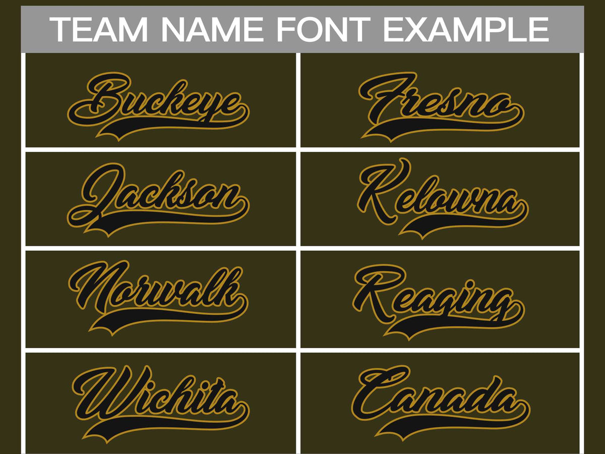 Custom Olive Black-Old Gold Classic Style Hockey Jersey | KXKSHOP