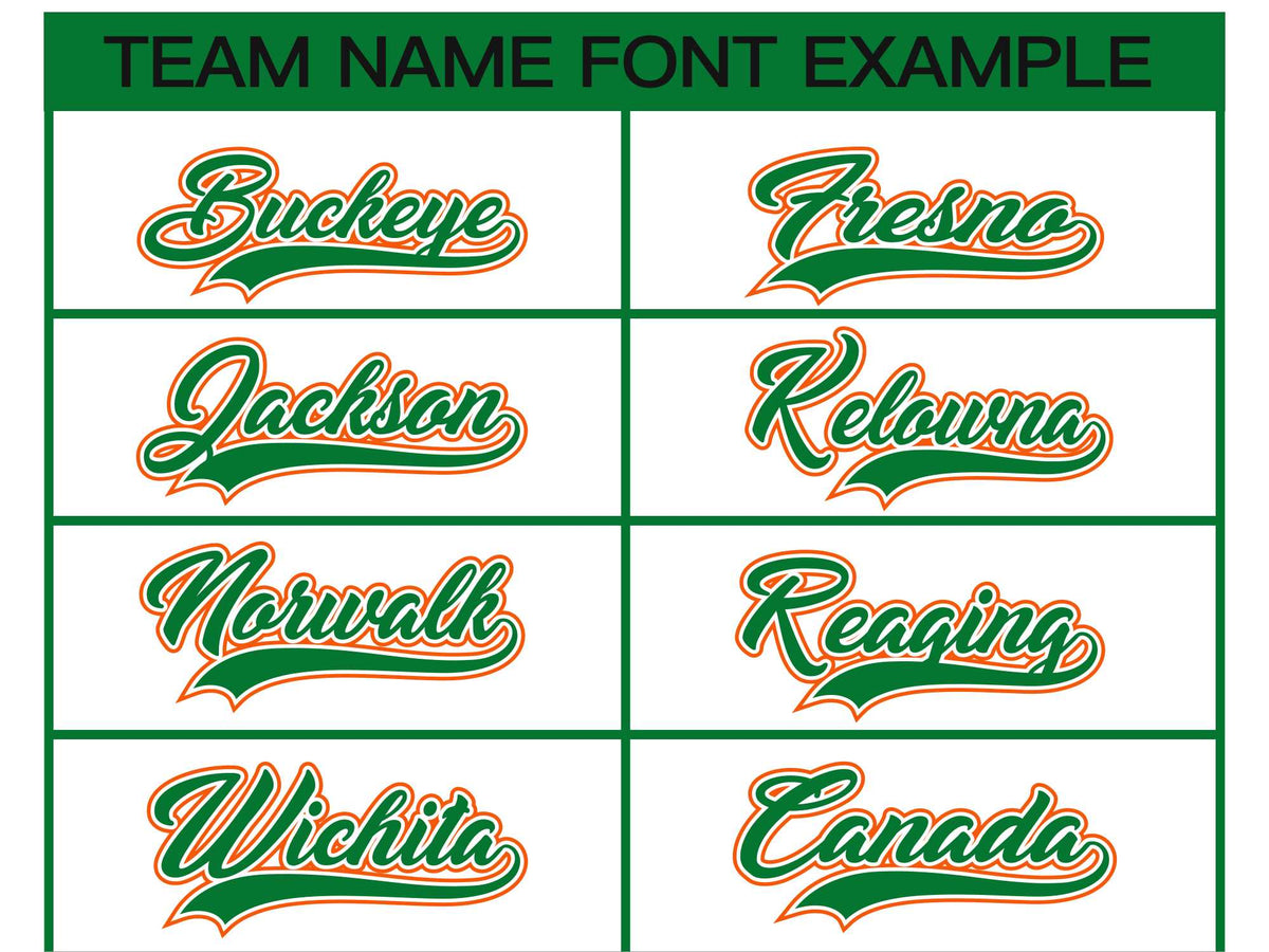 Custom White Kelly Green White-Orange Classic Style Hockey Jersey | KXKSHOP