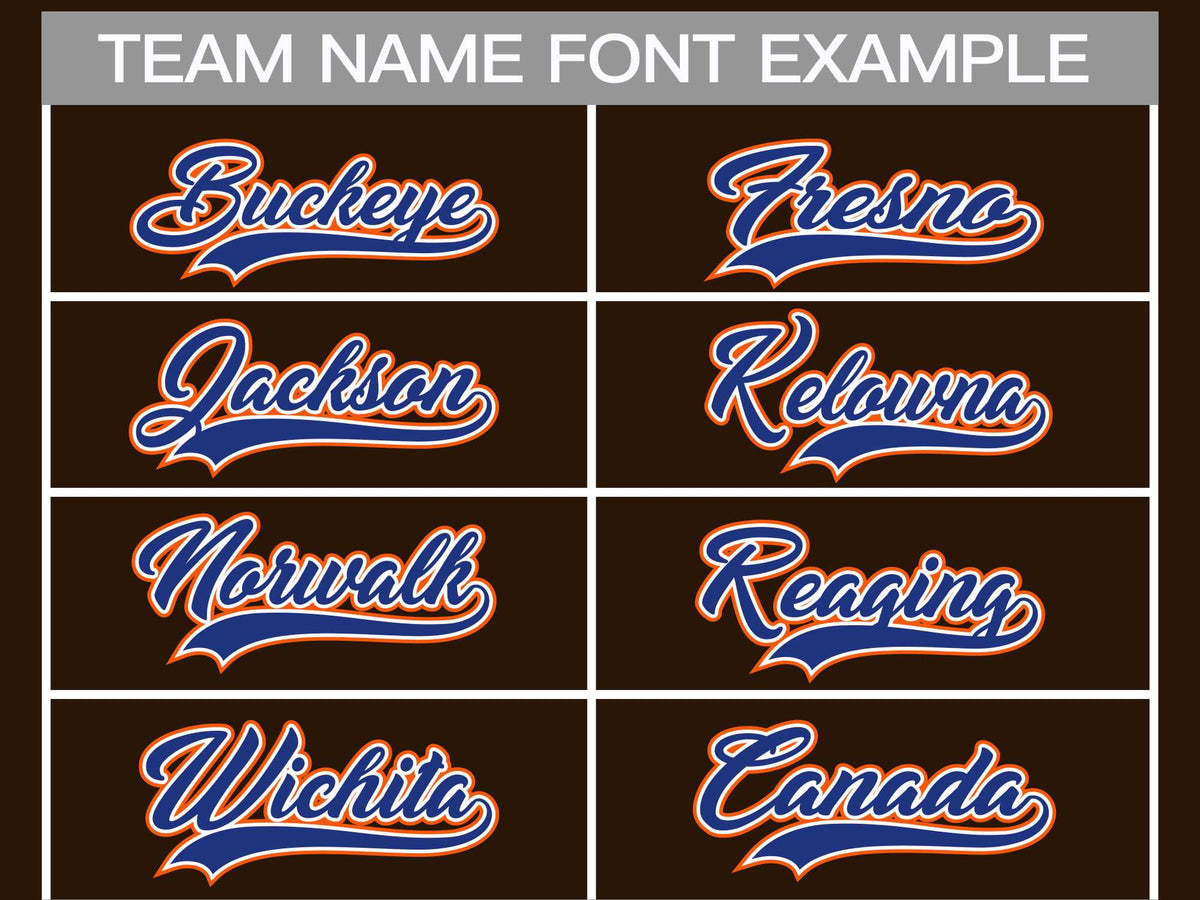 Custom Brown Royal White-Orange Classic Style Hockey Jersey | KXKSHOP