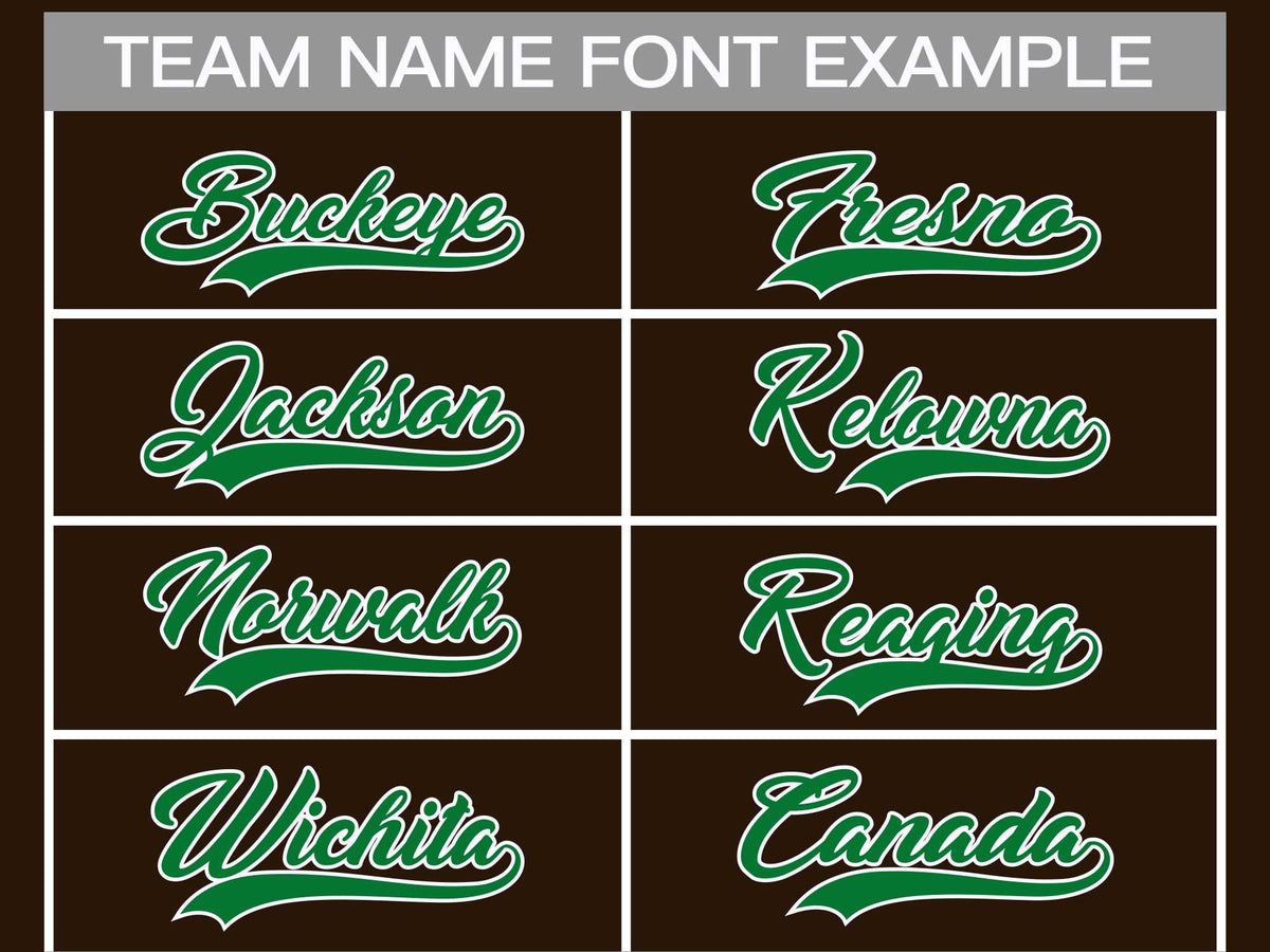 Custom Brown Kelly Green-White Classic Style Hockey Jersey | KXKSHOP