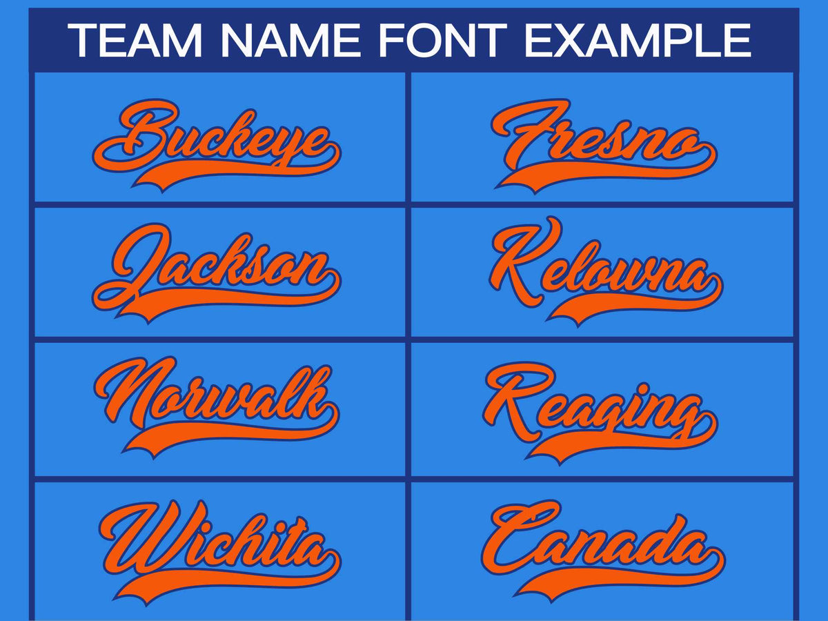 Custom Powder Blue Orange-Royal Classic Style Hockey Jersey | KXKSHOP