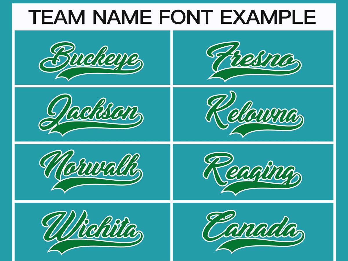 Custom Aqua Kelly Green-White Classic Style Hockey Jersey | KXKSHOP