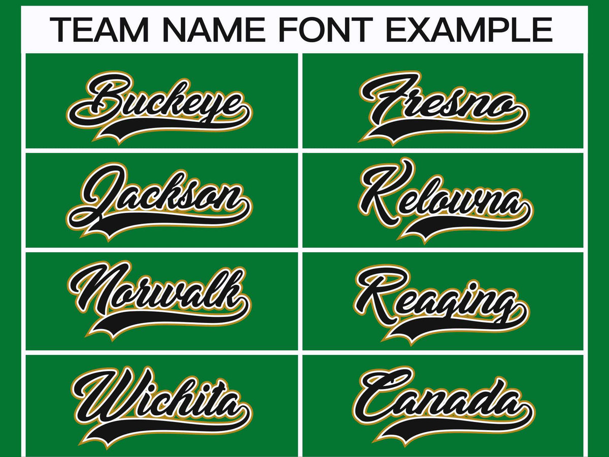 Custom Kelly Green Black White-Old Gold Classic Style Hockey Jersey | KXKSHOP