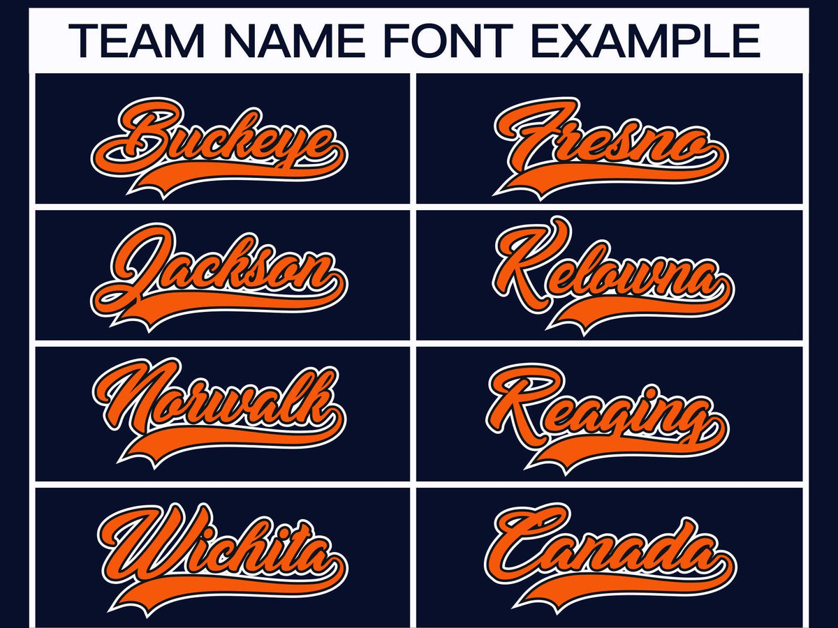 Custom Navy Orange Black-White Classic Style Hockey Jersey | KXKSHOP