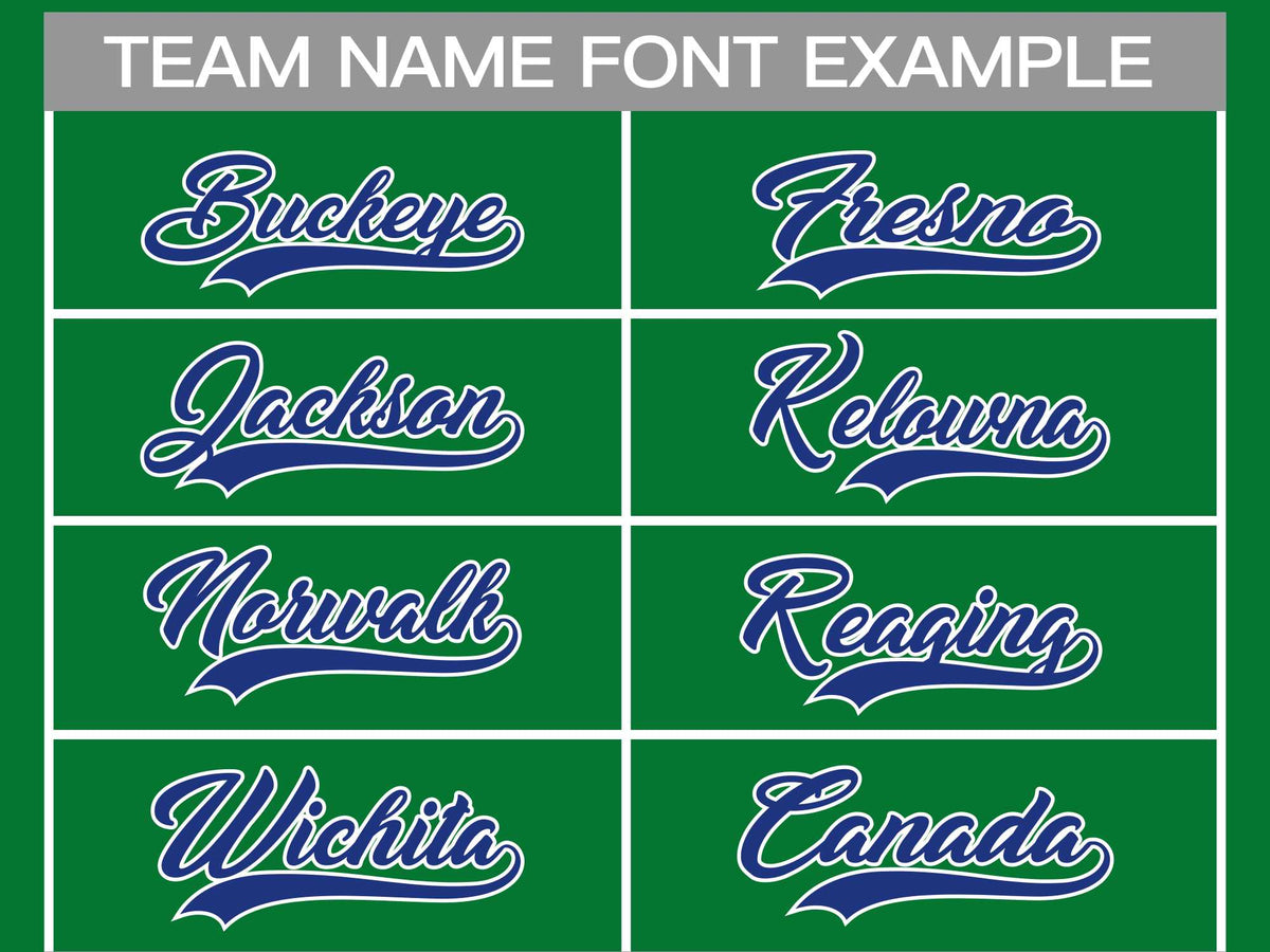 Custom Kelly Green Royal-White Classic Style Hockey Jersey | KXKSHOP