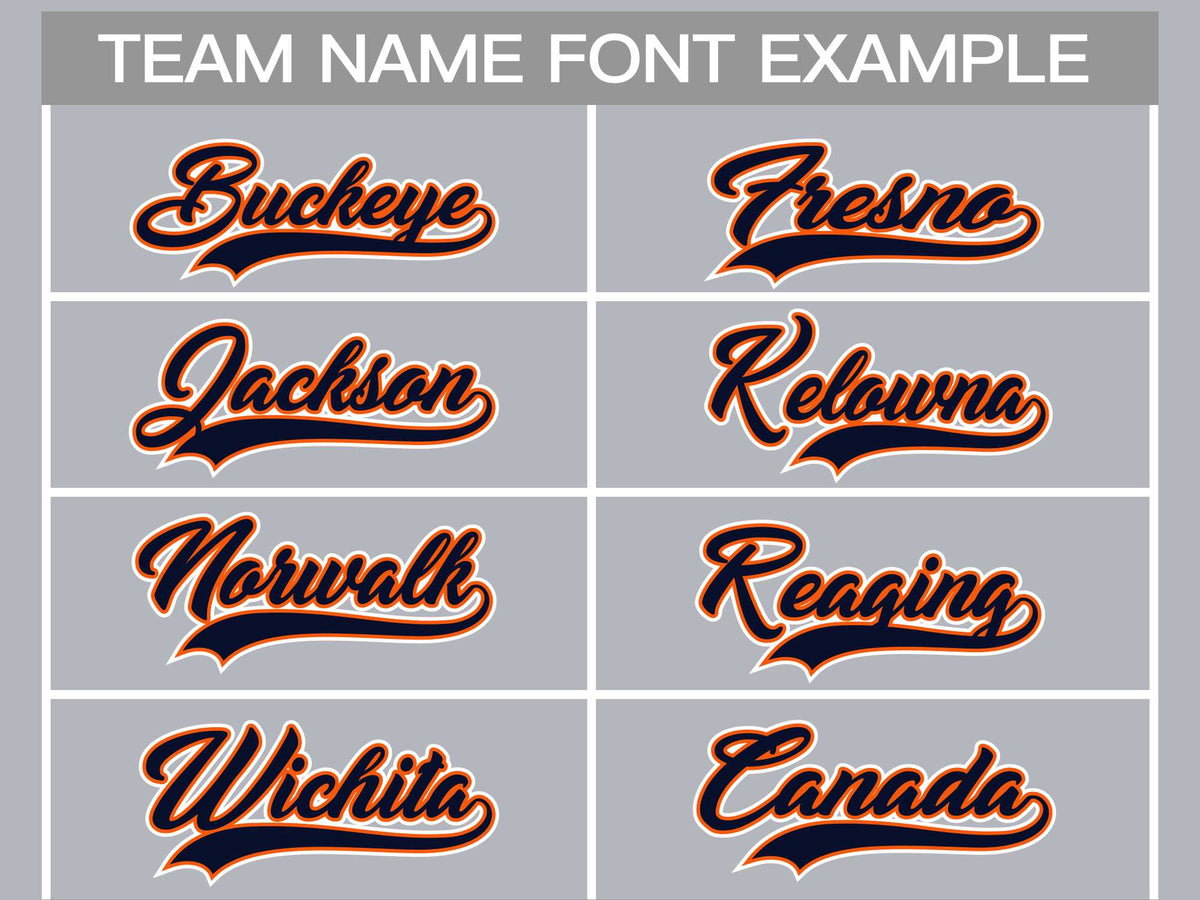 Custom Gray Navy Orange-White Classic Style Hockey Jersey | KXKSHOP