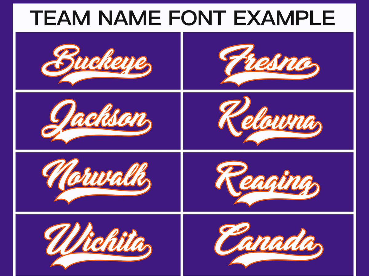 Custom Purple White-Orange Classic Style Hockey Jersey | KXKSHOP